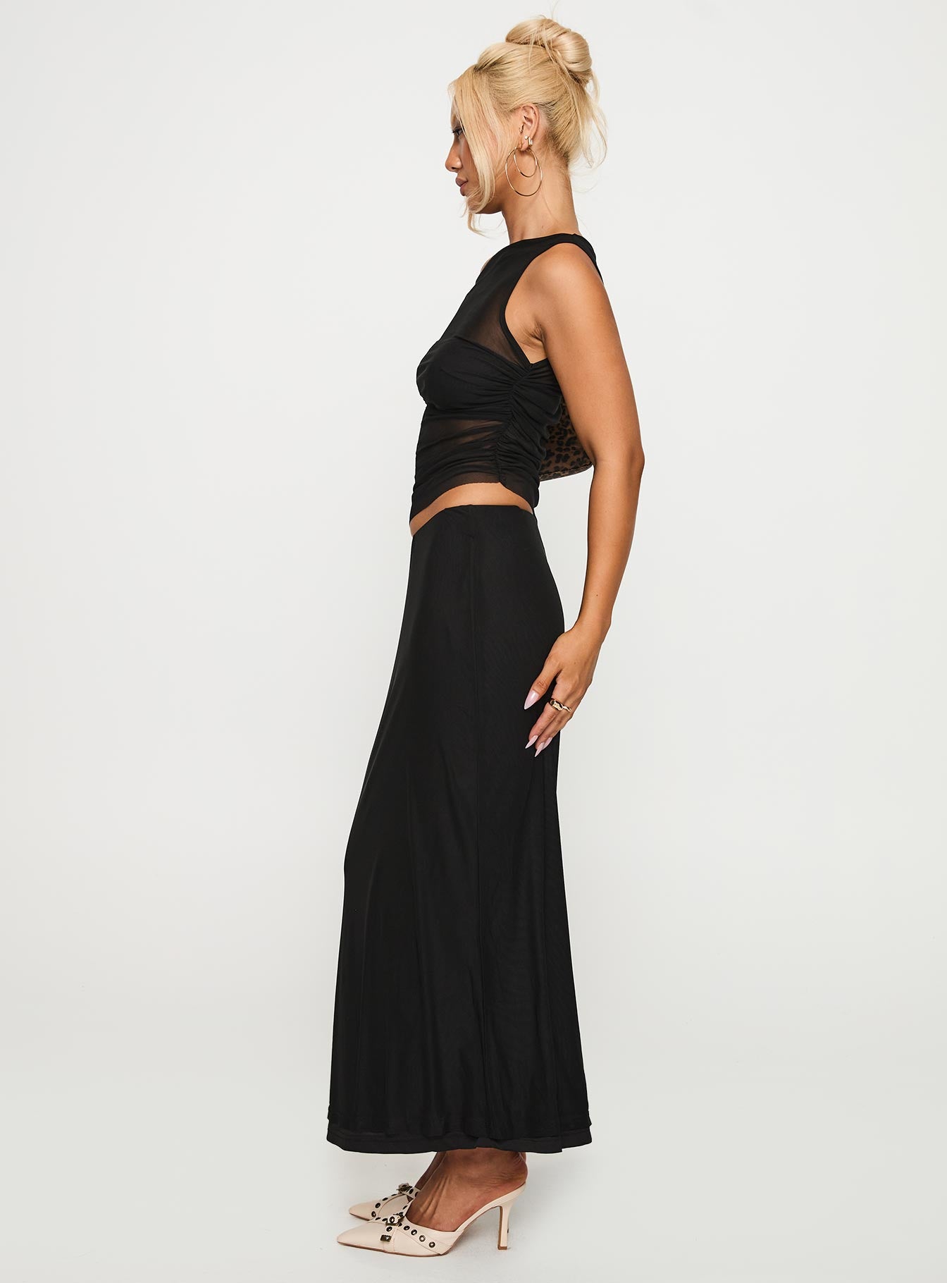 Aristocrat One Shoulder Mesh Set Black - Image 4