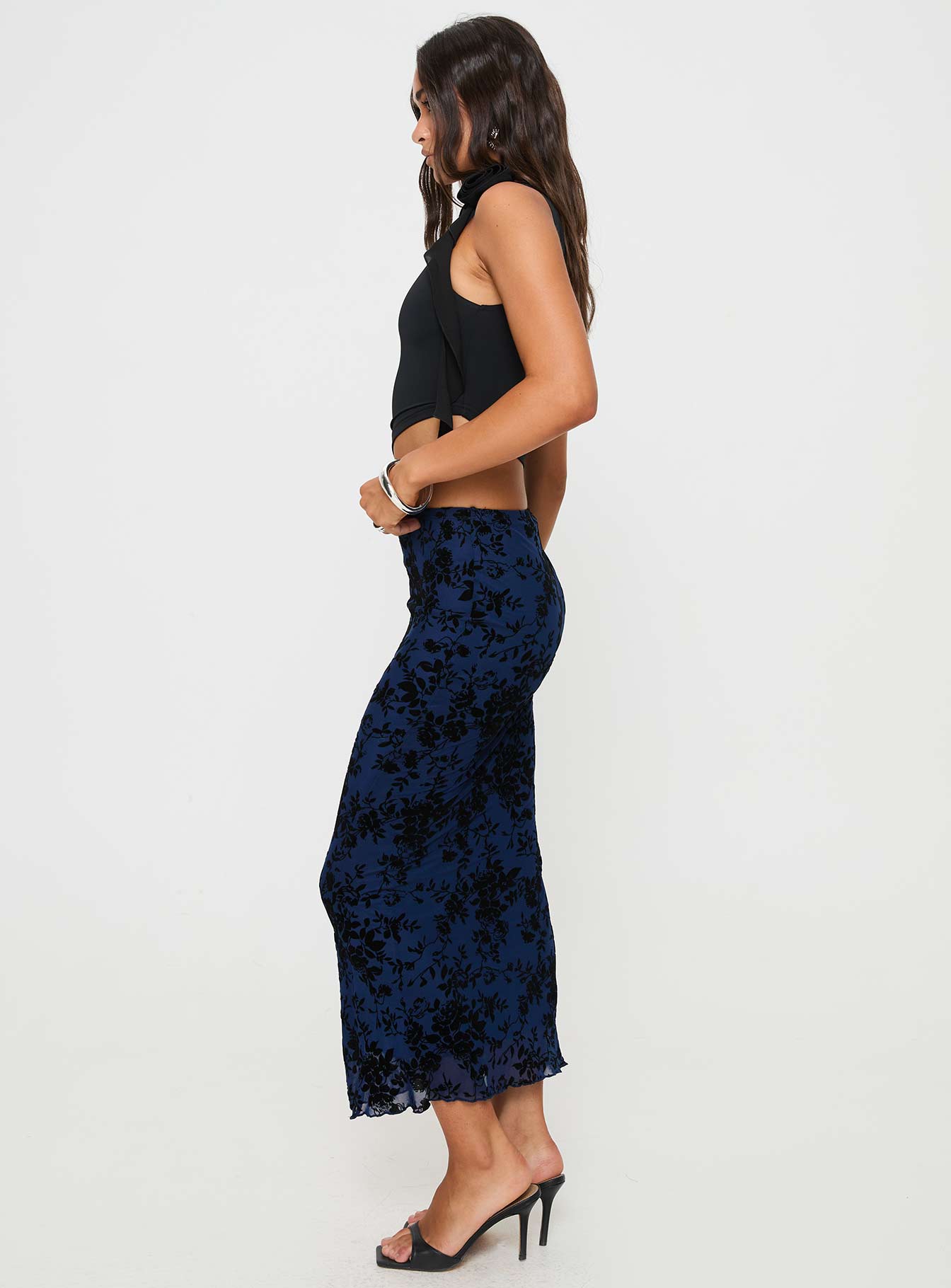 Catrina Maxi Skirt Navy - Image 4