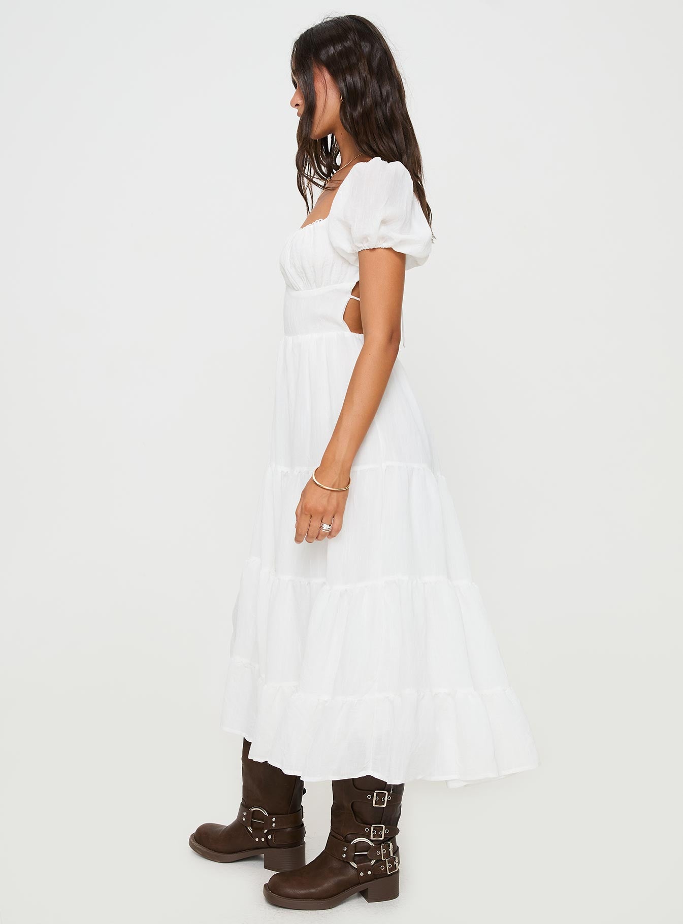 Danny Midi Dress White - Image 4