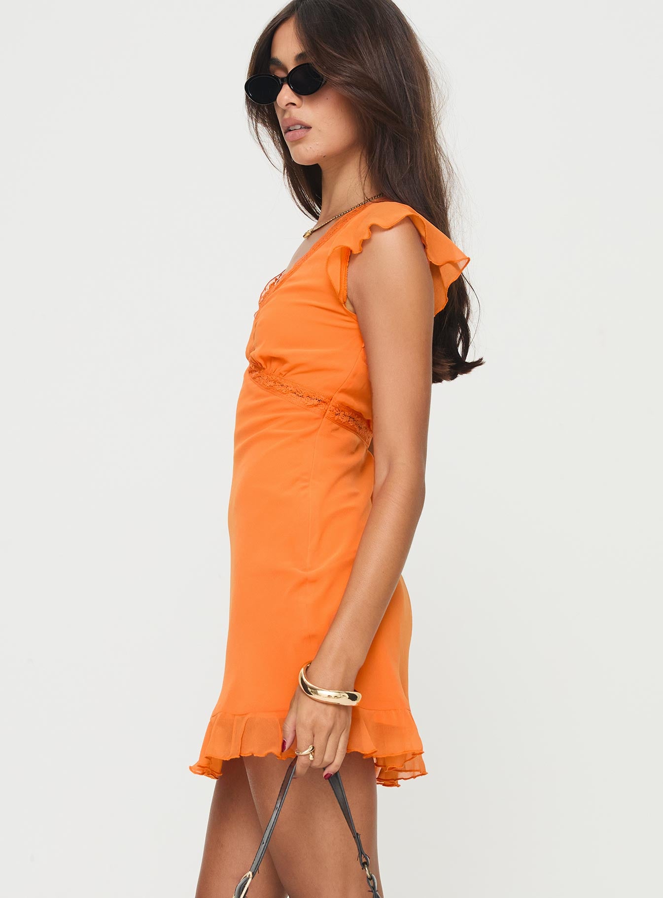 Barreau Mini Dress Orange - Image 3