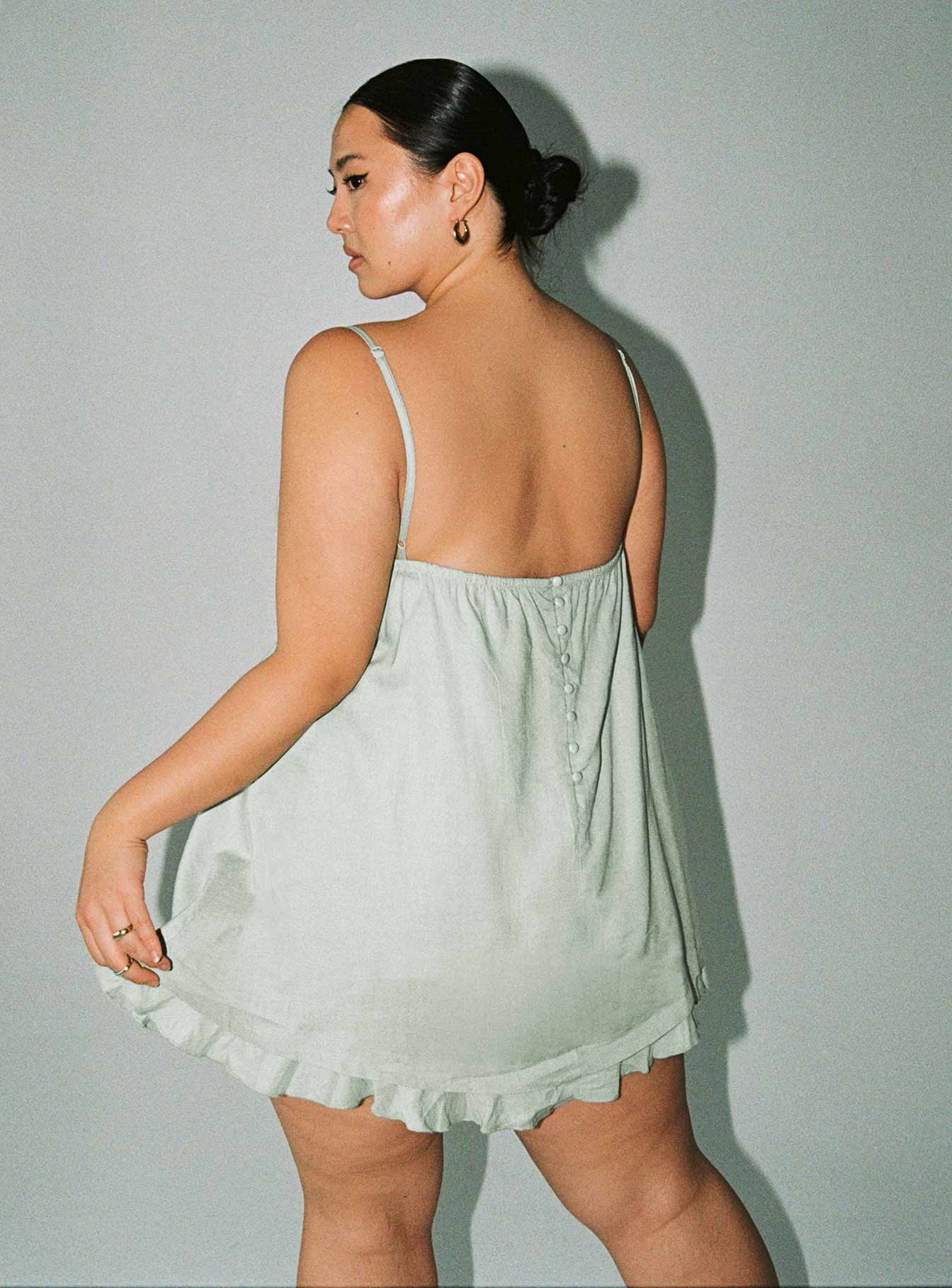 Empress Of Love Mini Dress Sage Curve - Image 3