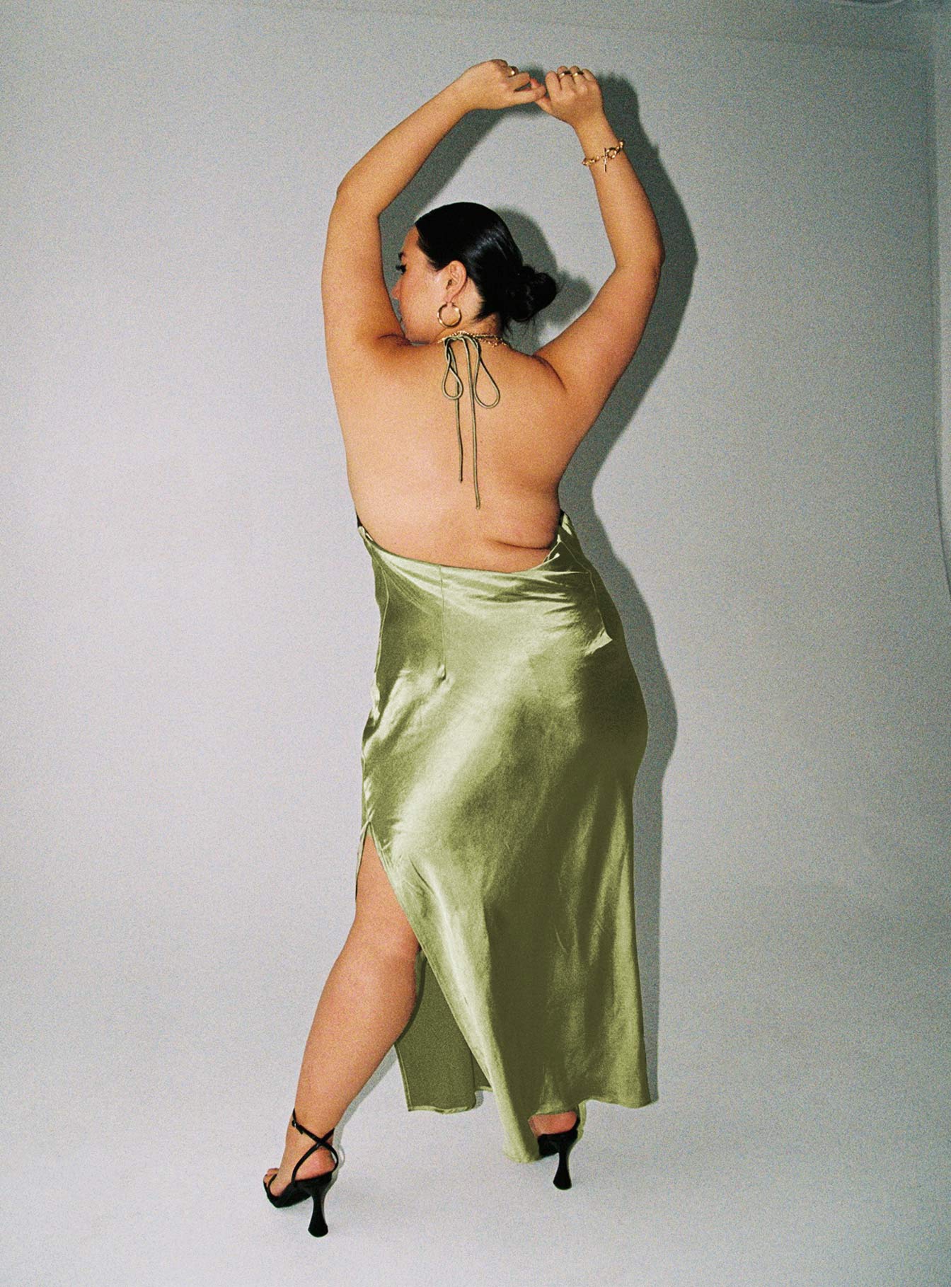Alissa Maxi Dress Green Curve - Image 3