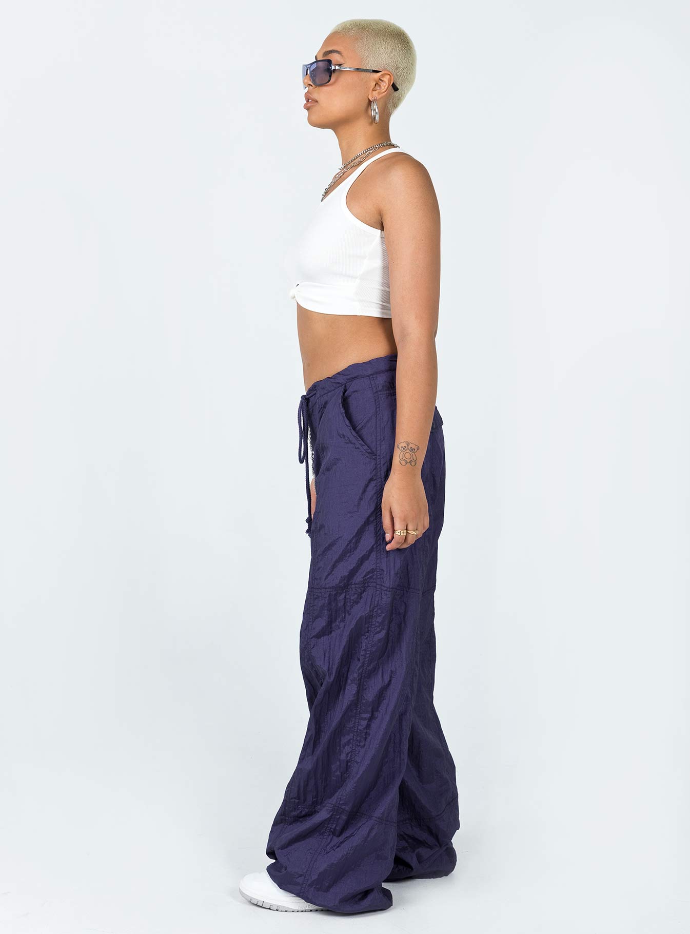 Motel Chute Trousers Navy - Image 4