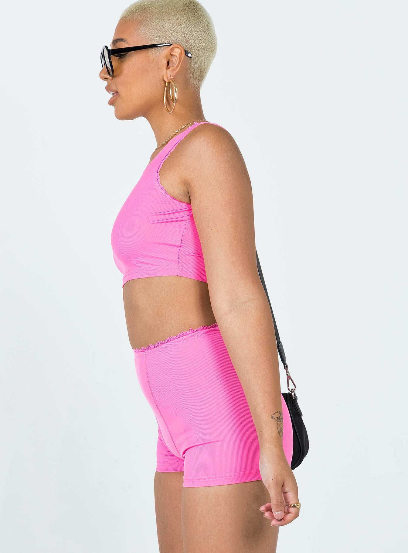 Kesor Knit Shorts Pink - Image 4