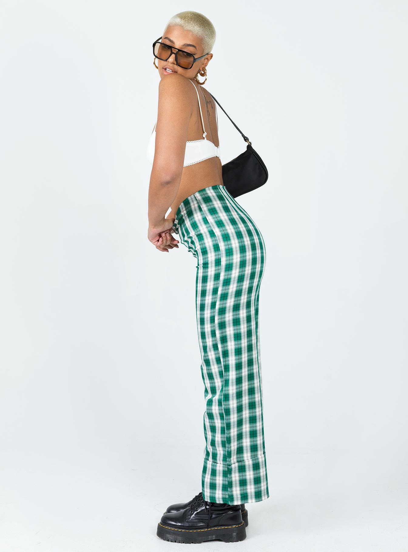 Euros Pants Green Tartan - Image 3