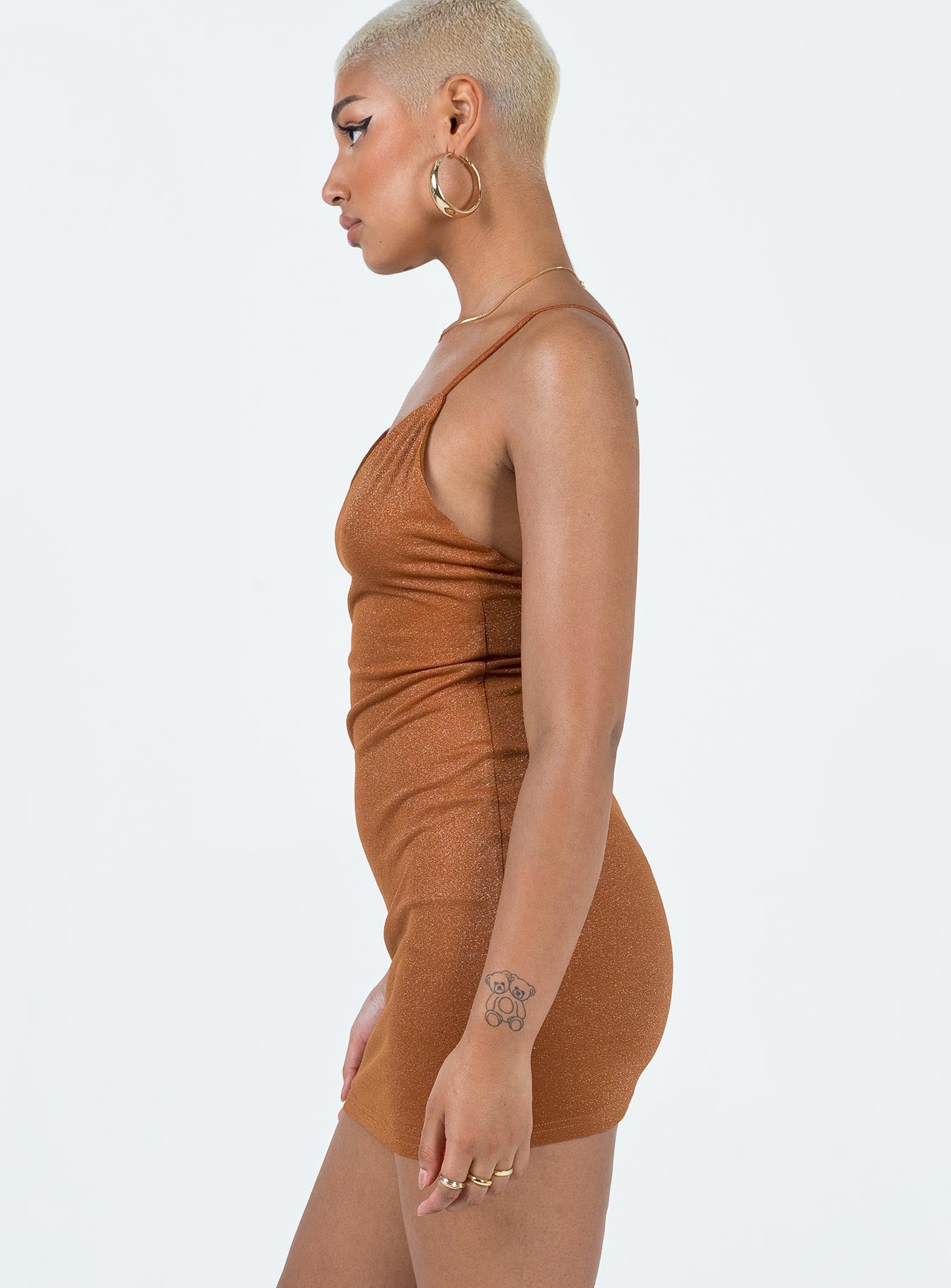 Holmwood Mini Dress Rust - Image 4