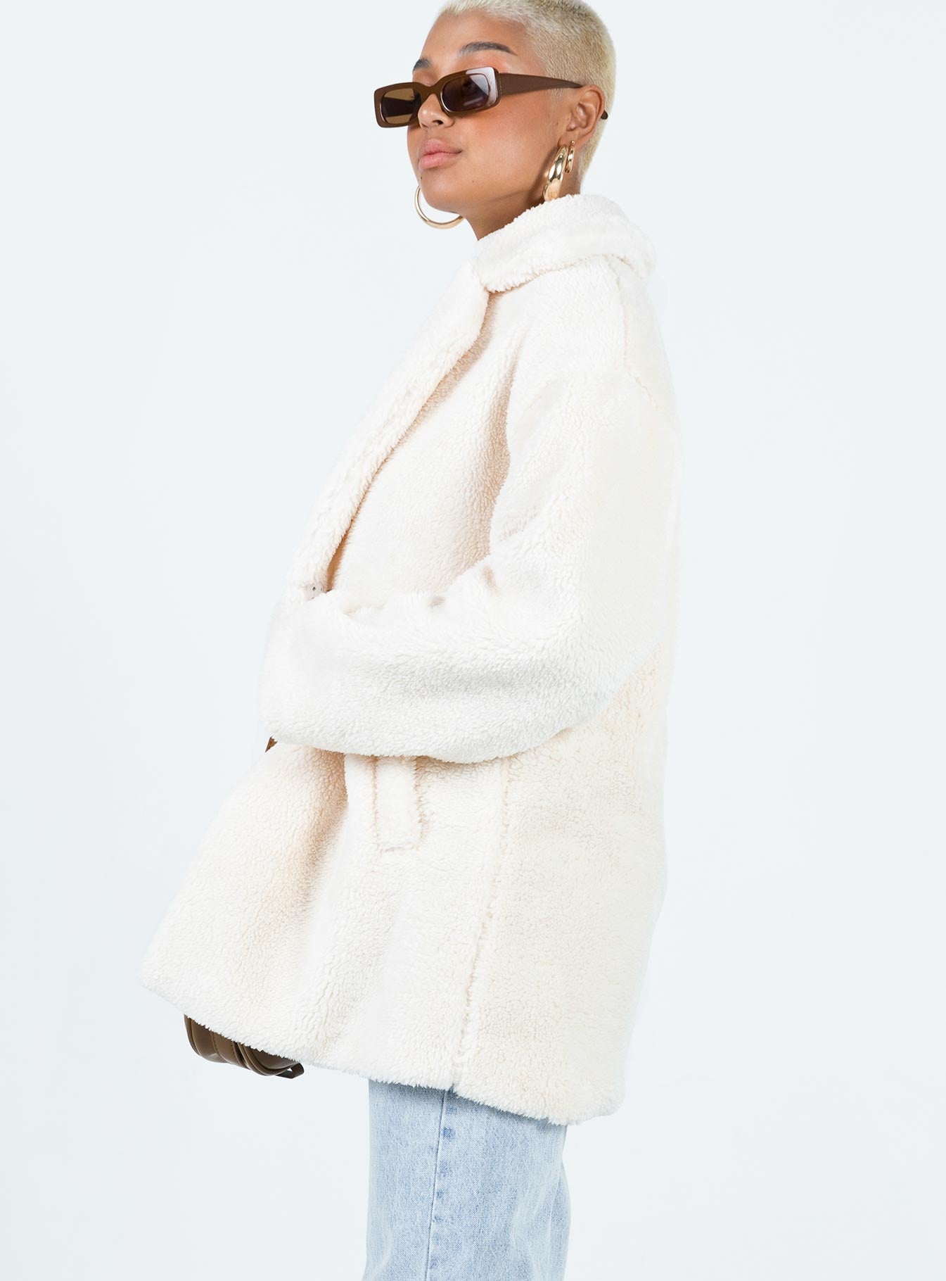Wirilda Shearling Coat Cream - Image 4