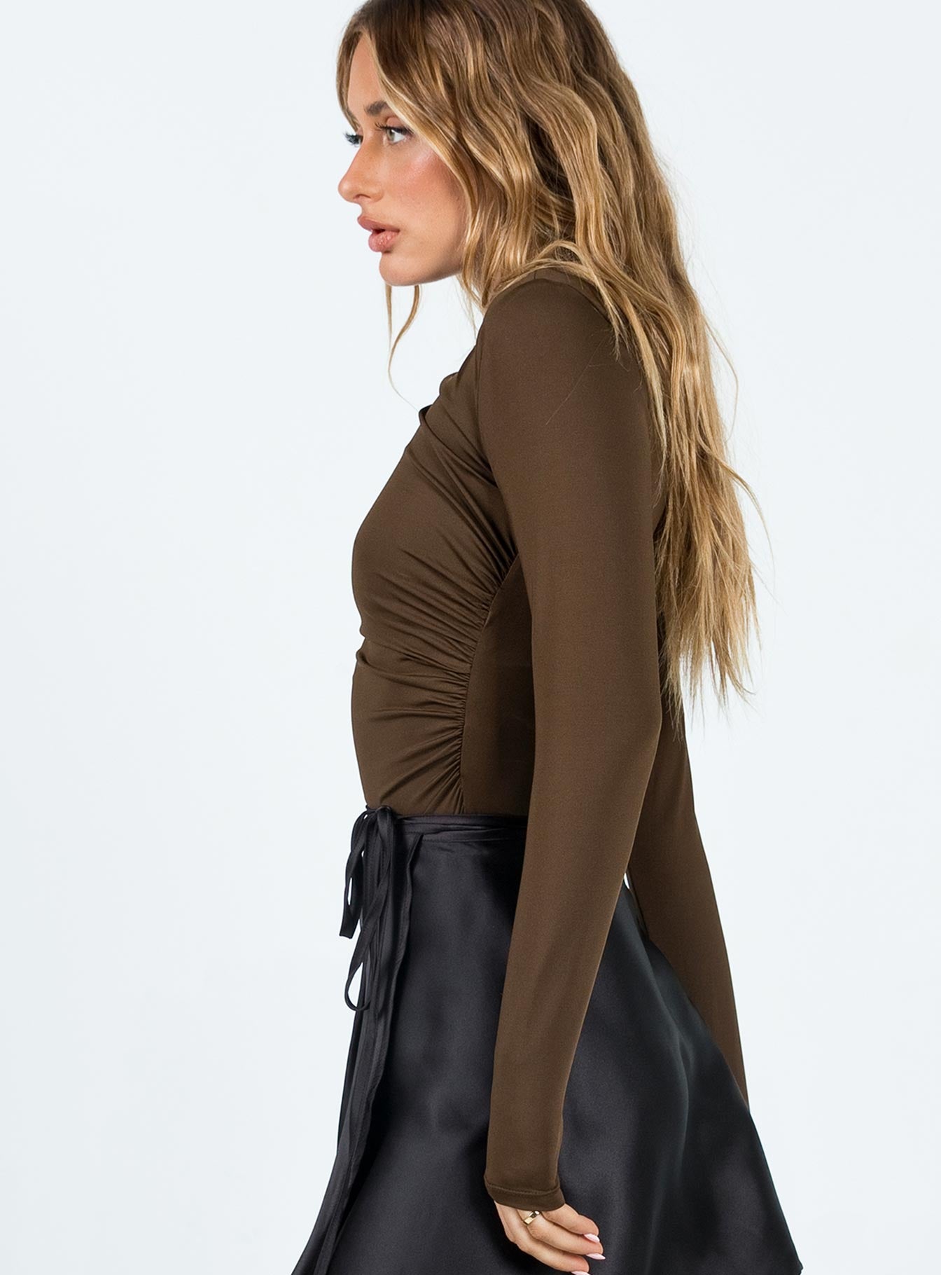 Cetrone Long Sleeve Bodysuit Brown - Image 3