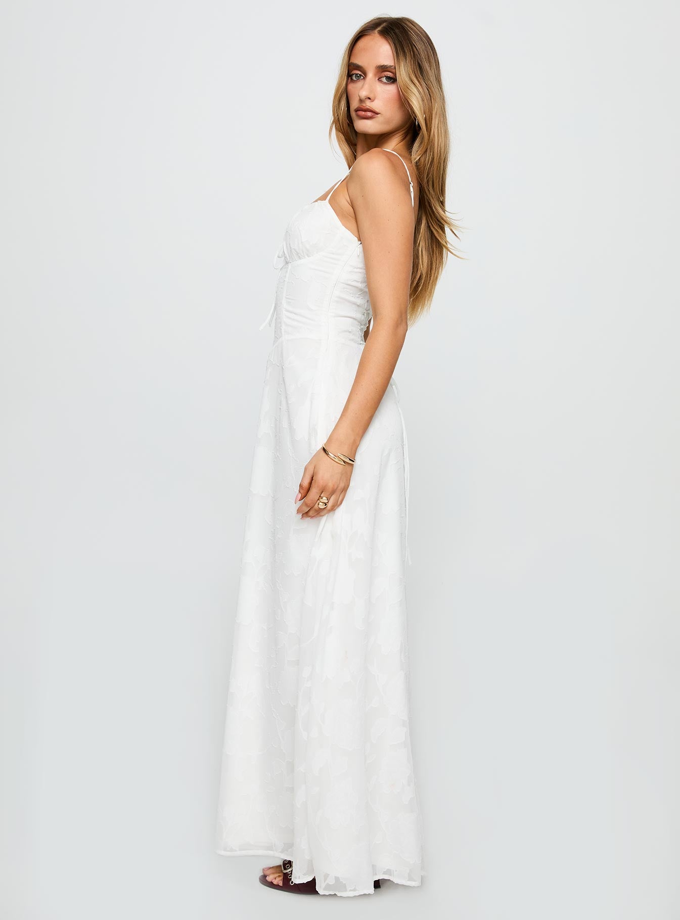 Kosetta Burnout Maxi Dress White - Image 4