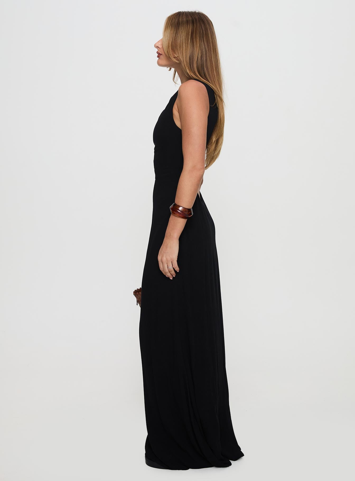 Ace Of Hearts Backless Maxi Dress Black - Image 4