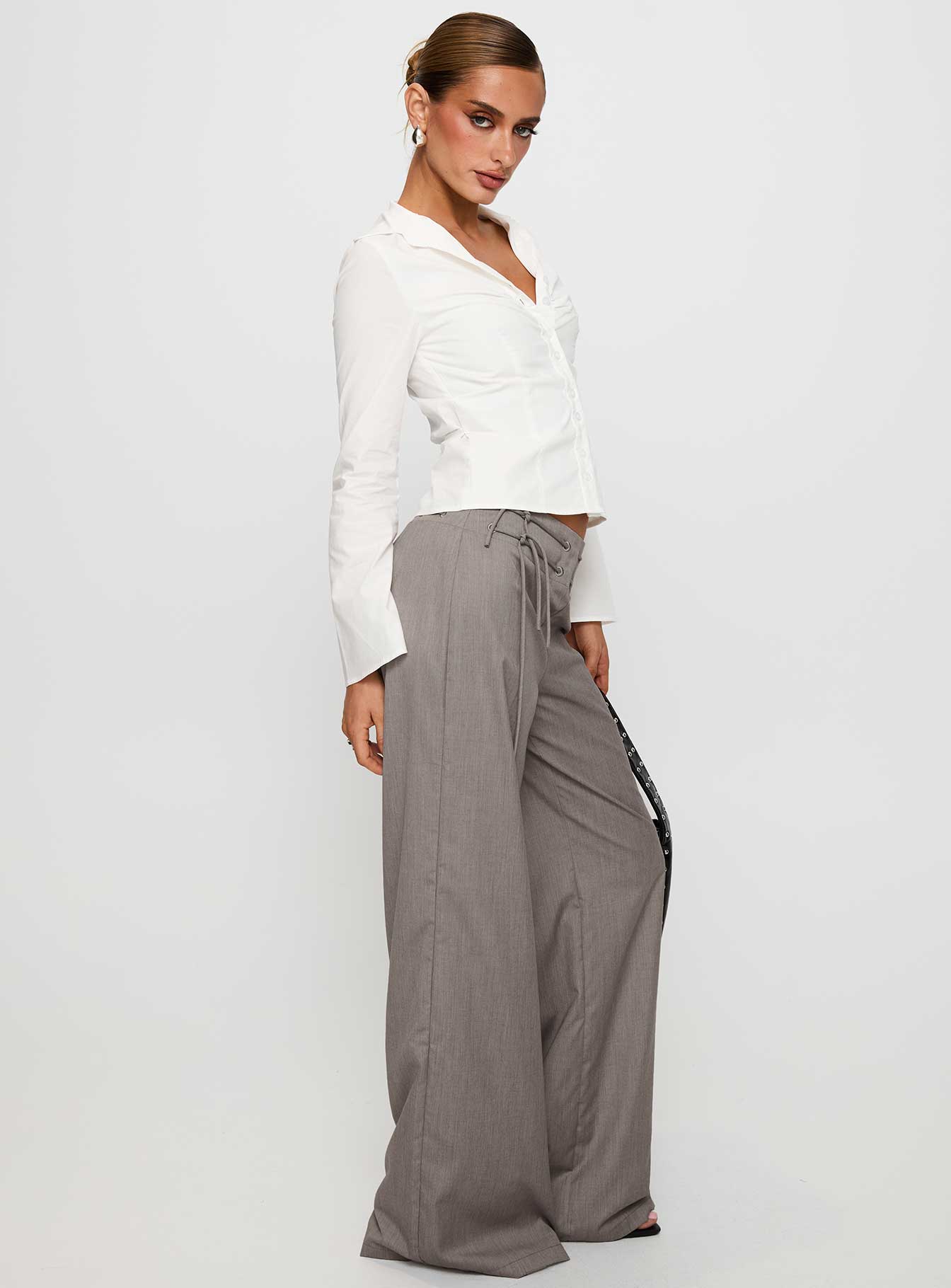 Just Have Fun Wide Leg Pant Grey Tall - Image 5