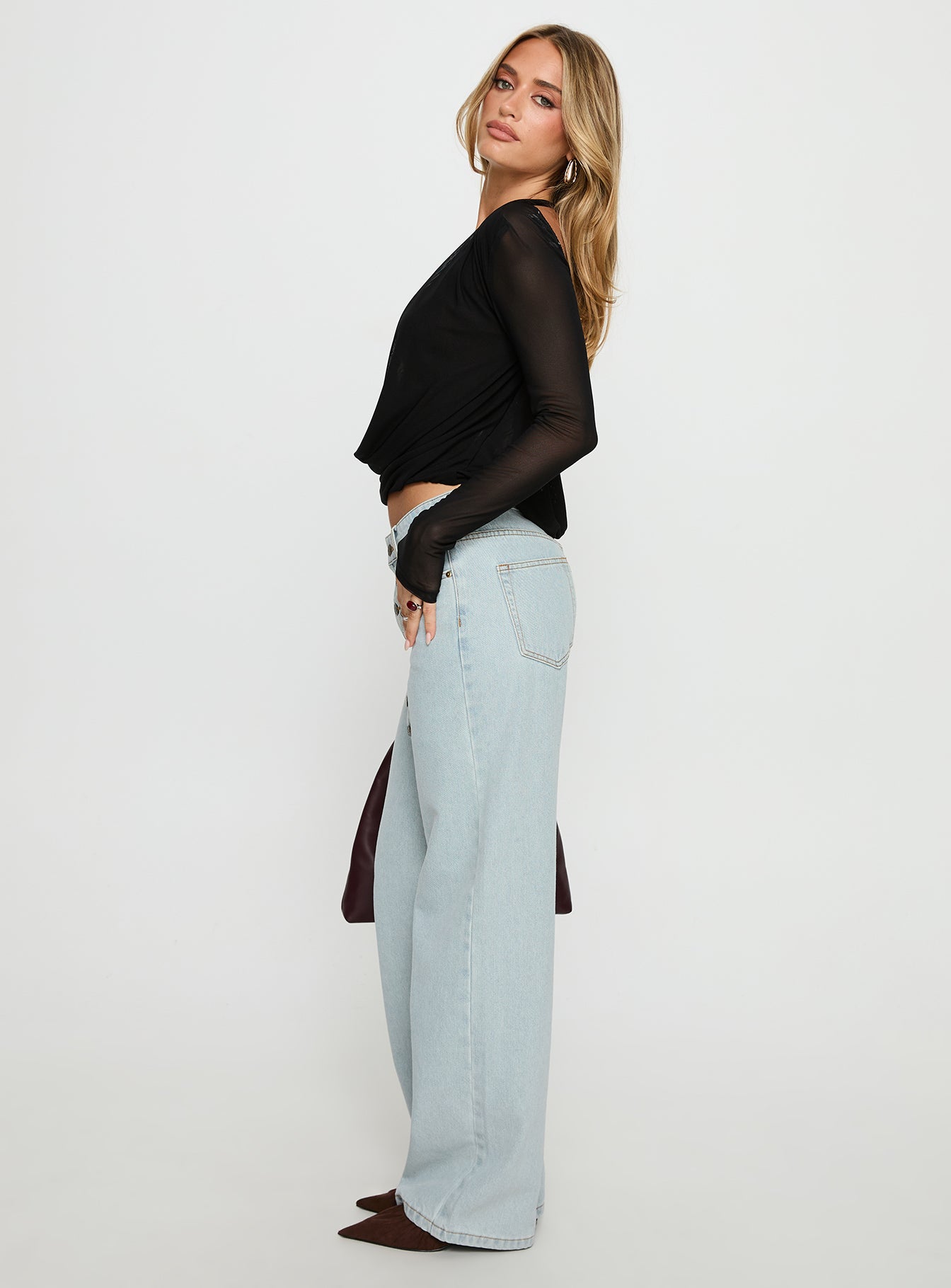 Penny Mid Rise Straight Leg Jeans Light Denim - Image 4