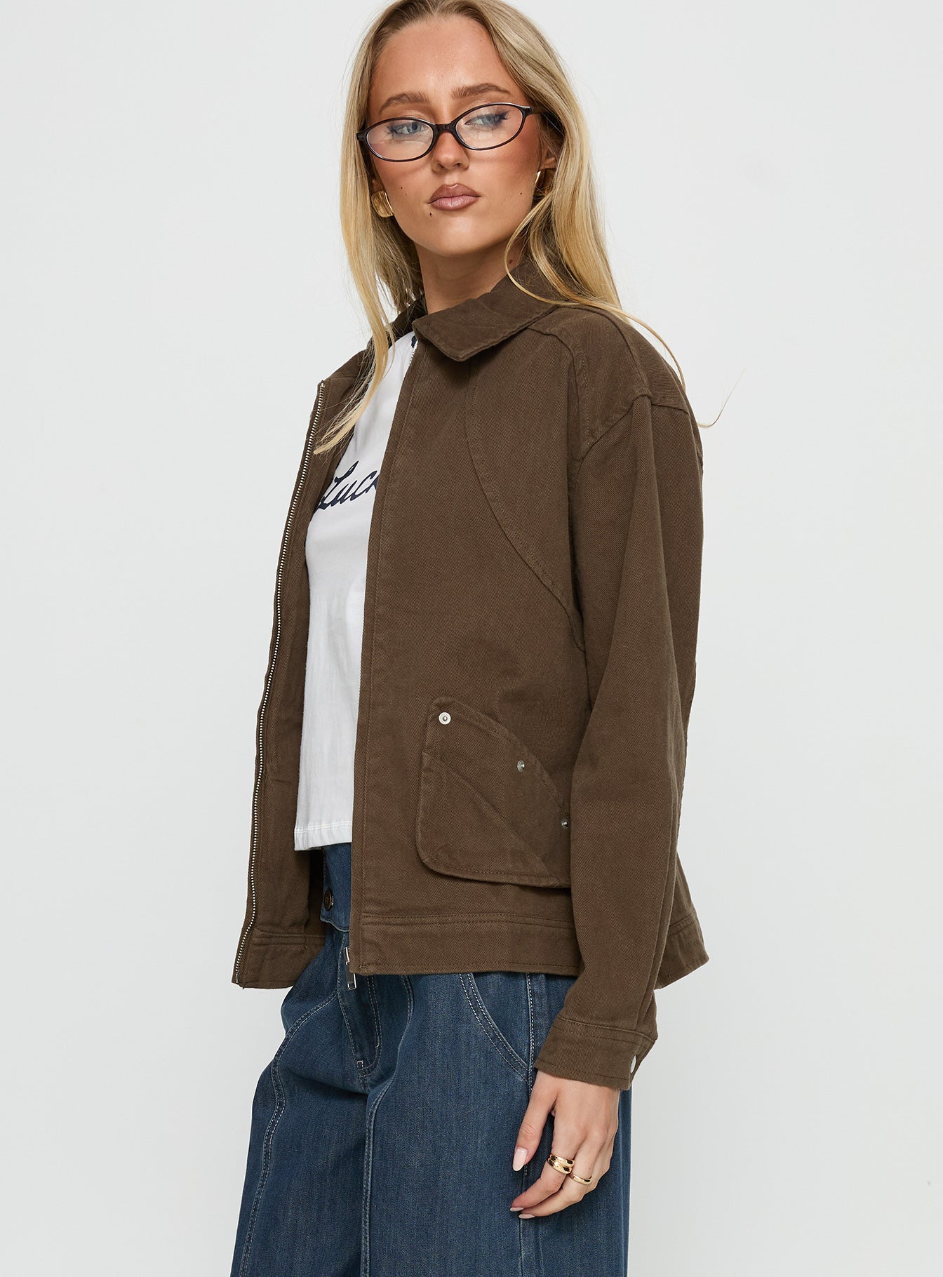 Nelsie Collared Oversized Jacket Green - Image 4