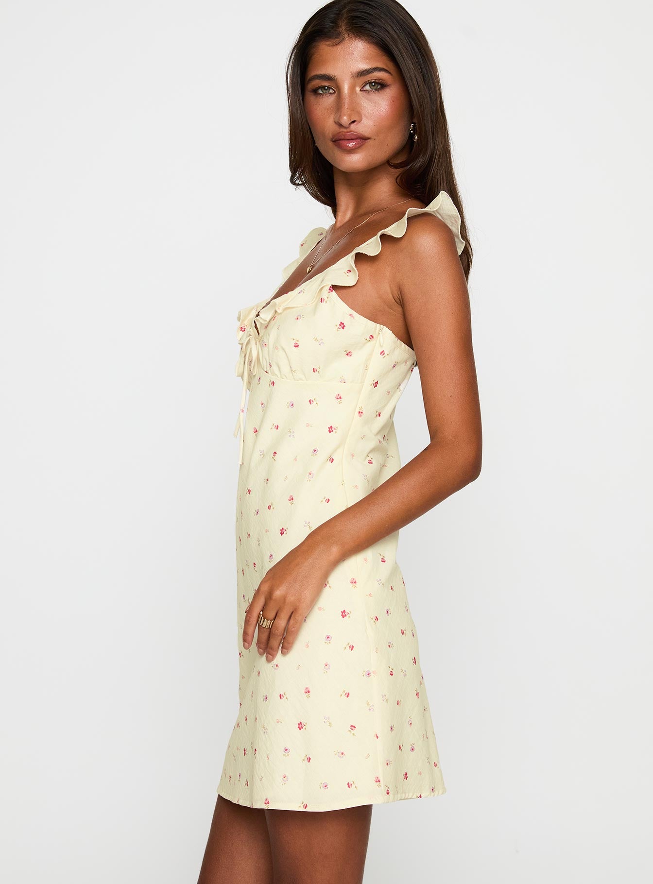 Tattoo Kisses Frill Mini Dress Floral - Image 4