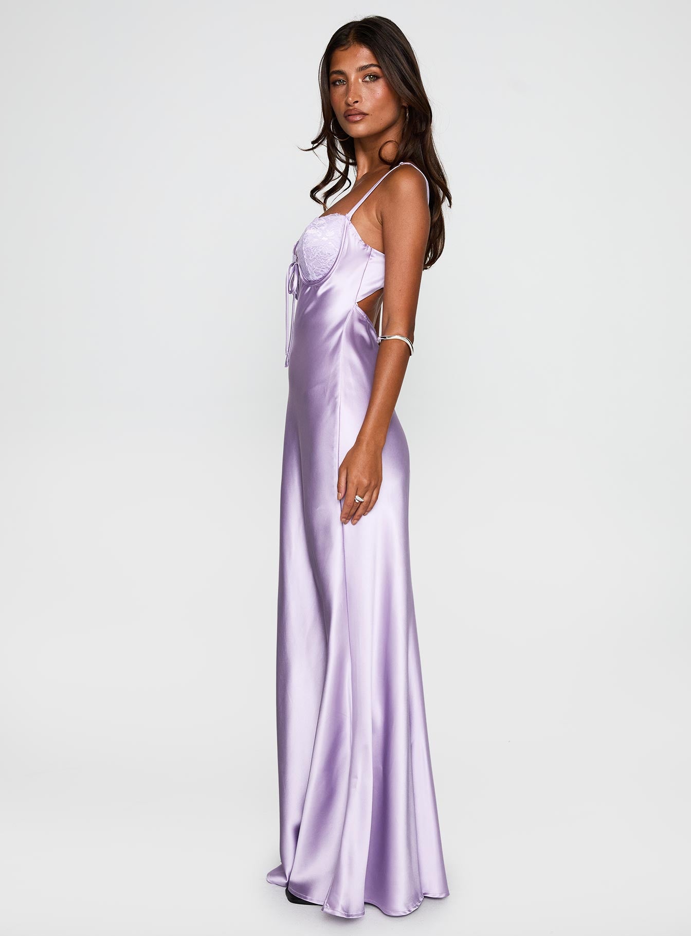 Fadyen Bias Cut Maxi Dress Lilac - Image 4