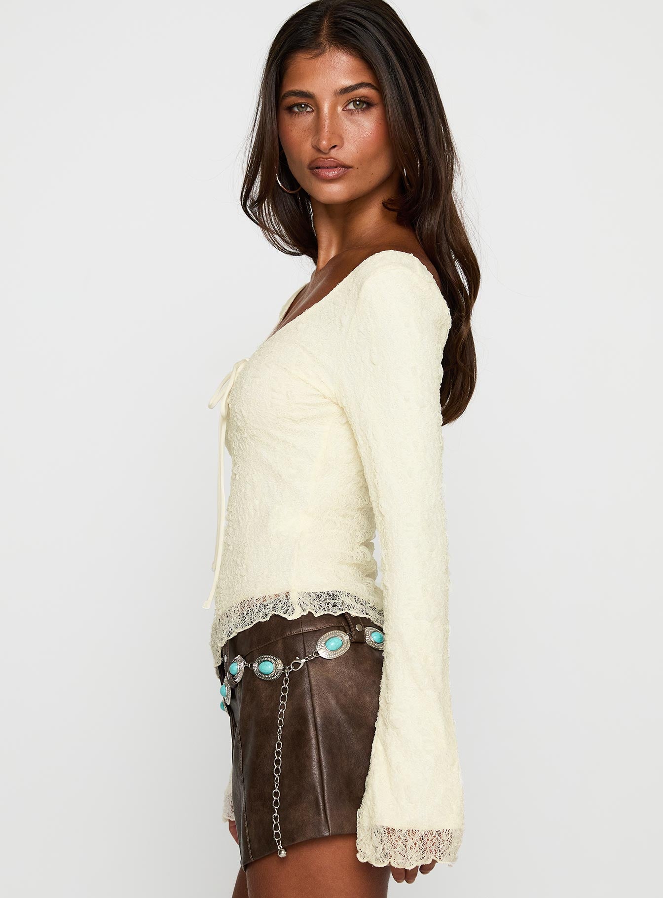 Hyacinthe Long Sleeve Top Cream - Image 4
