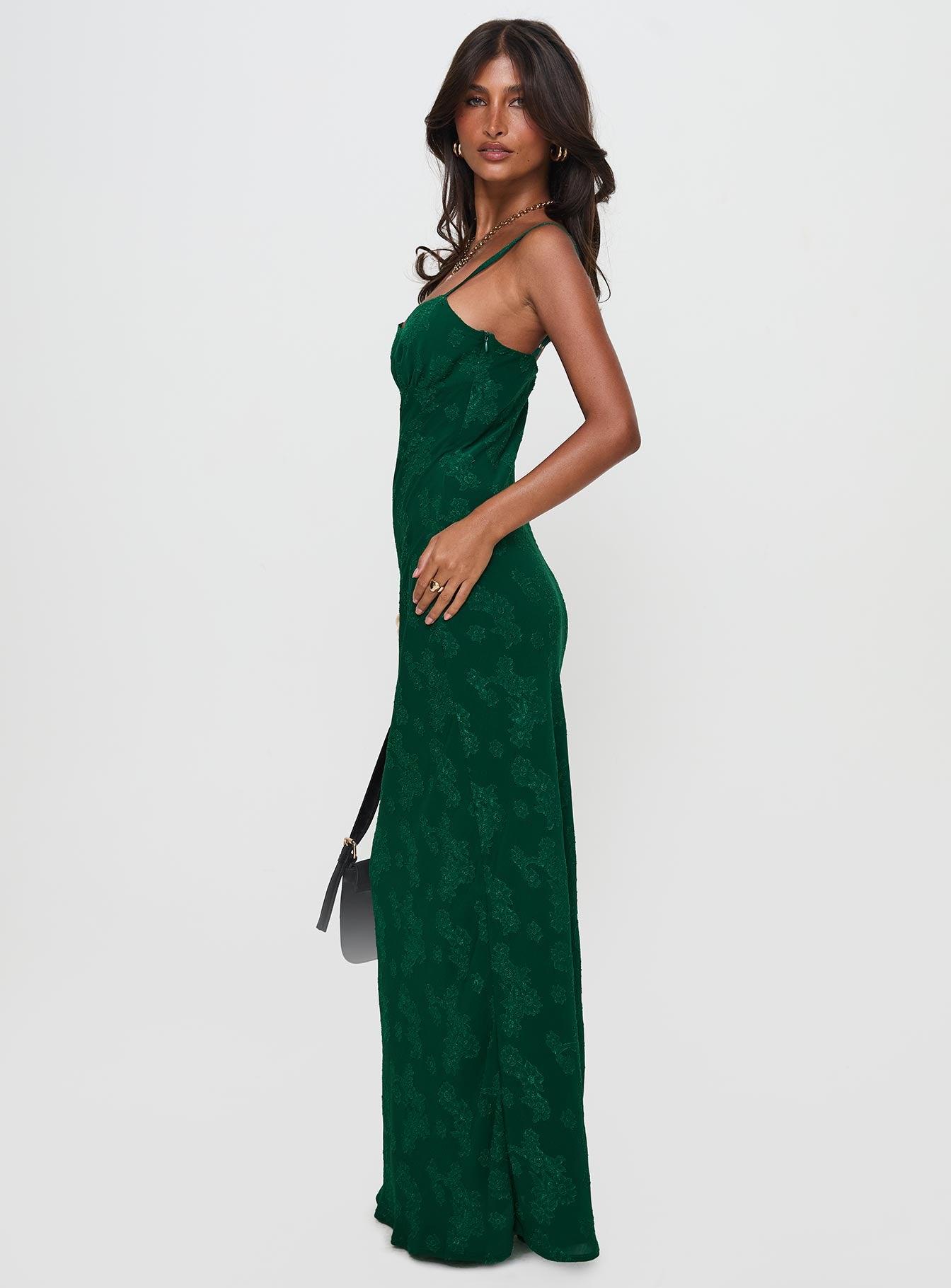 Ginette Maxi Dress Forest Green - Image 3