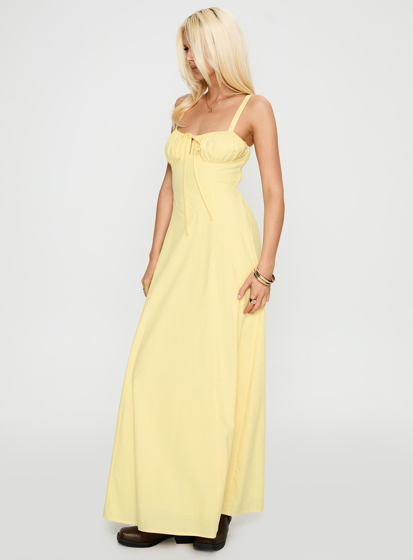 Leticia Maxi Dress Lemon - Image 4