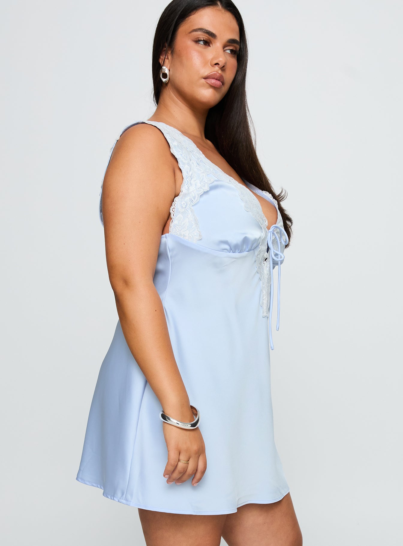 Nourish Mini Dress Blue Curve - Image 3