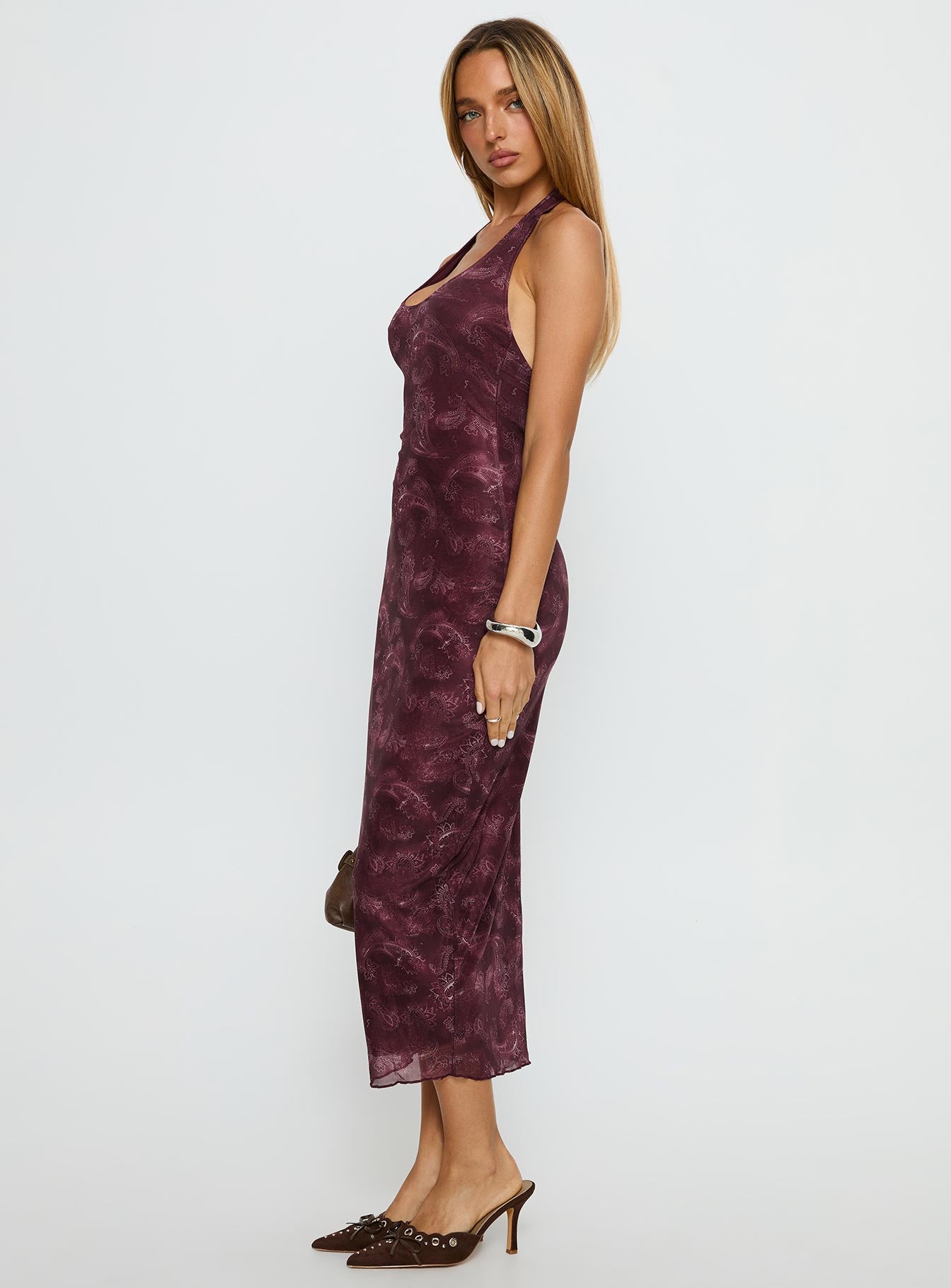 Datari Dress Tonal Paisley Plum - Image 3
