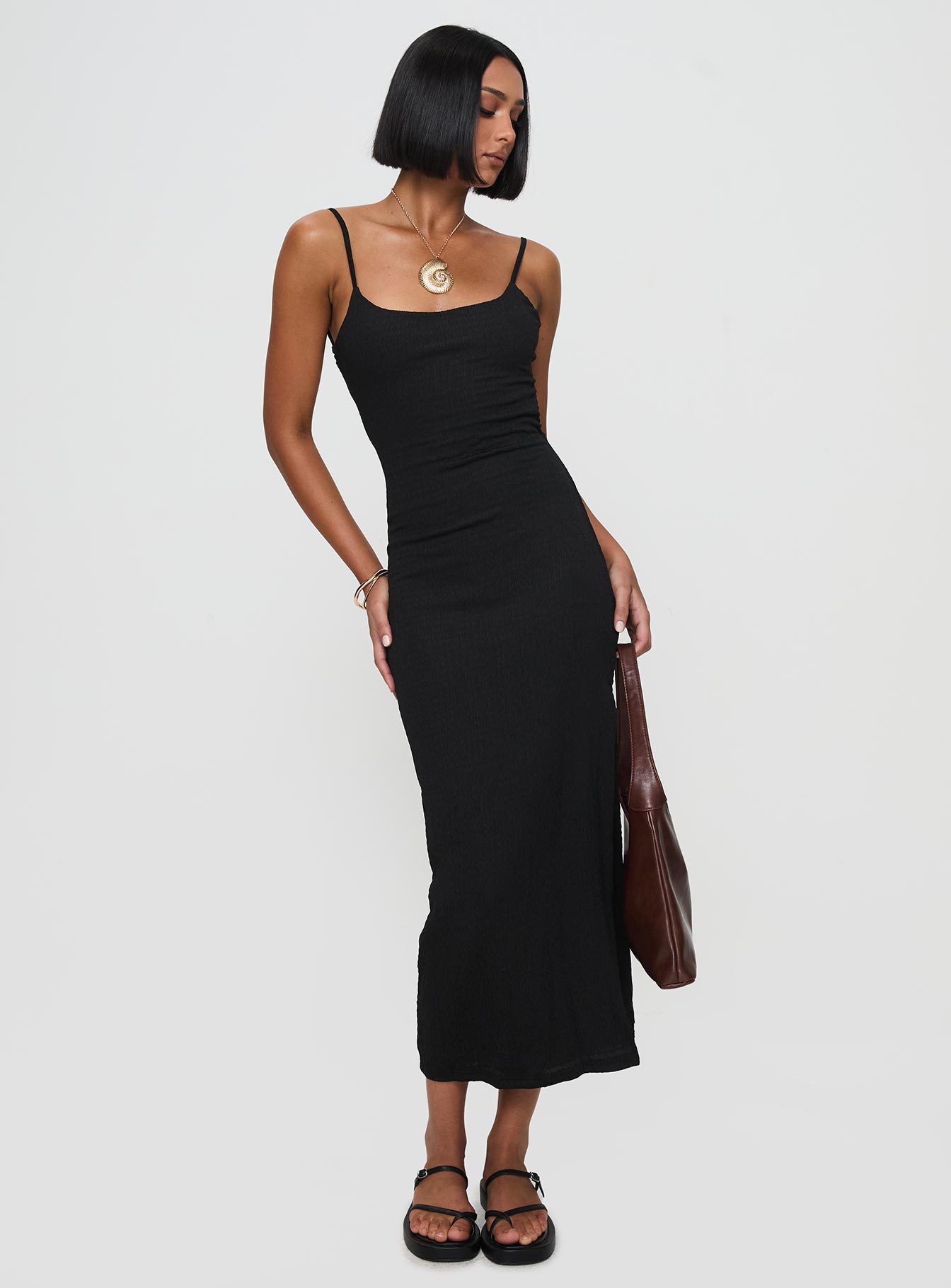 Elestria Maxi Dress Black - Image 4