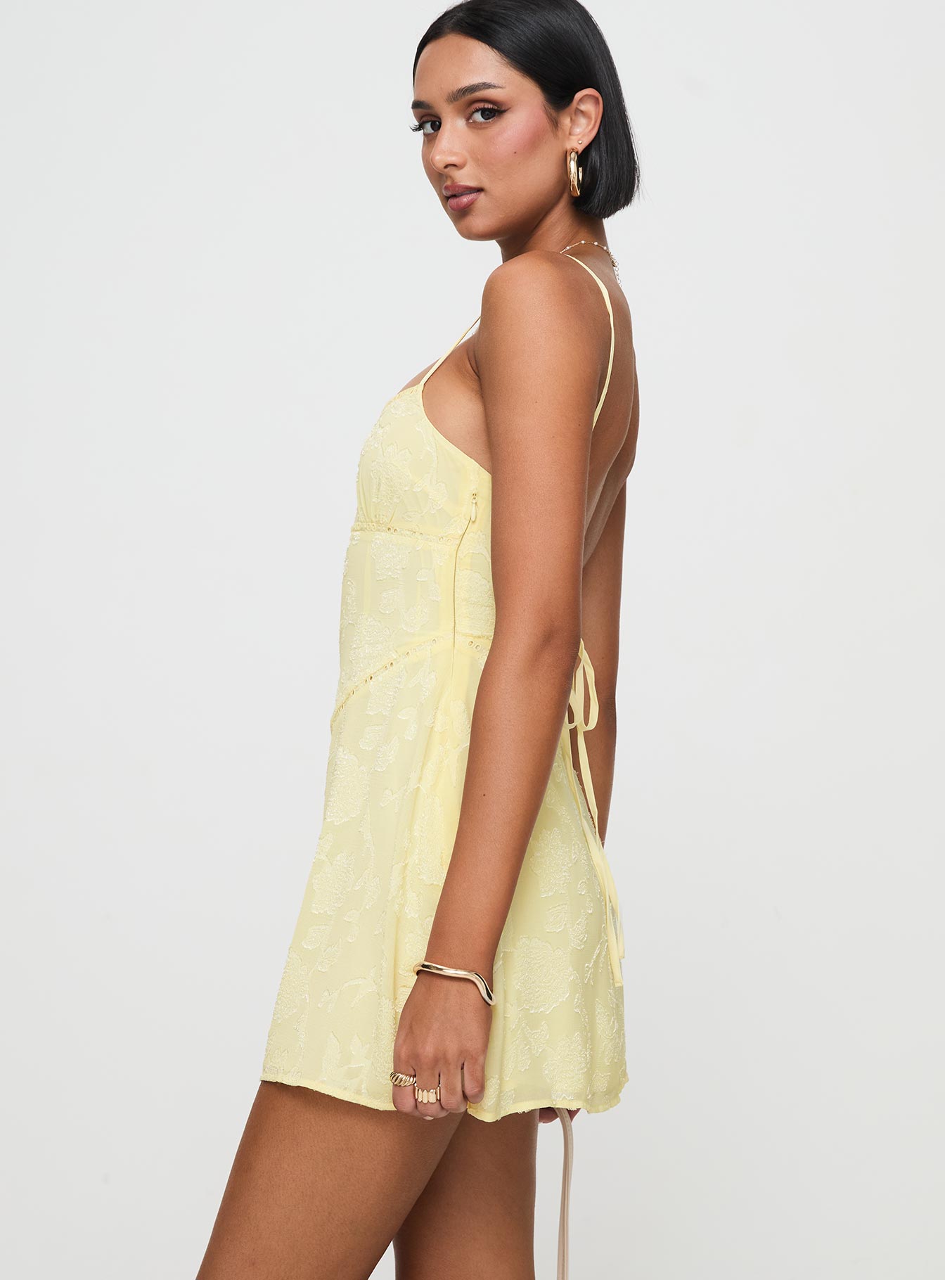 South Of France Mini Dress Yellow - Image 4