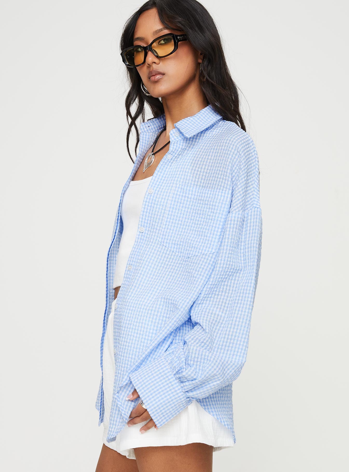 Lindford Shirt Textured Blue - Image 4