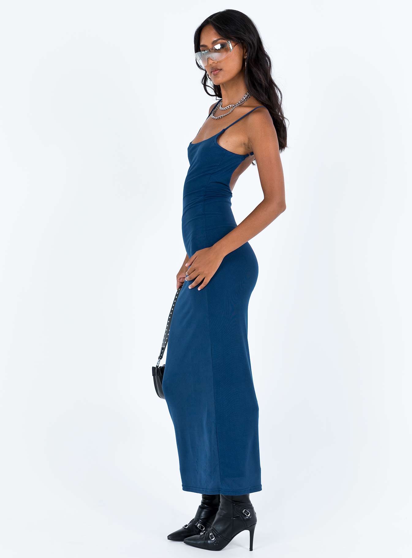 Knox Maxi Dress Navy - Image 4