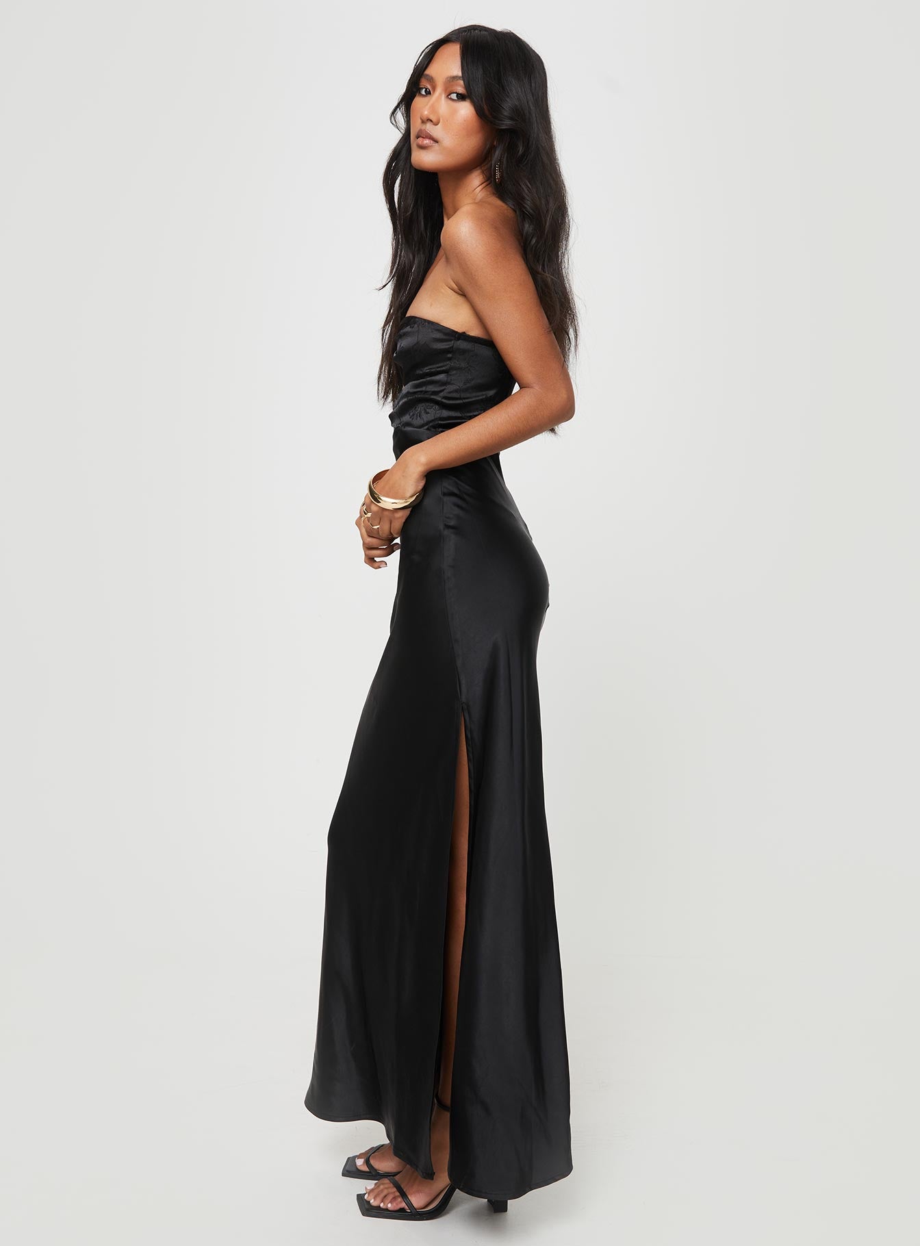 Hessy Bow Maxi Dress Black - Image 6