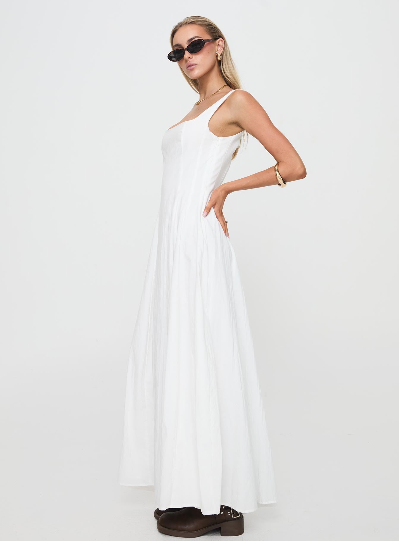 You Can Maxi Dress White Petite - Image 4