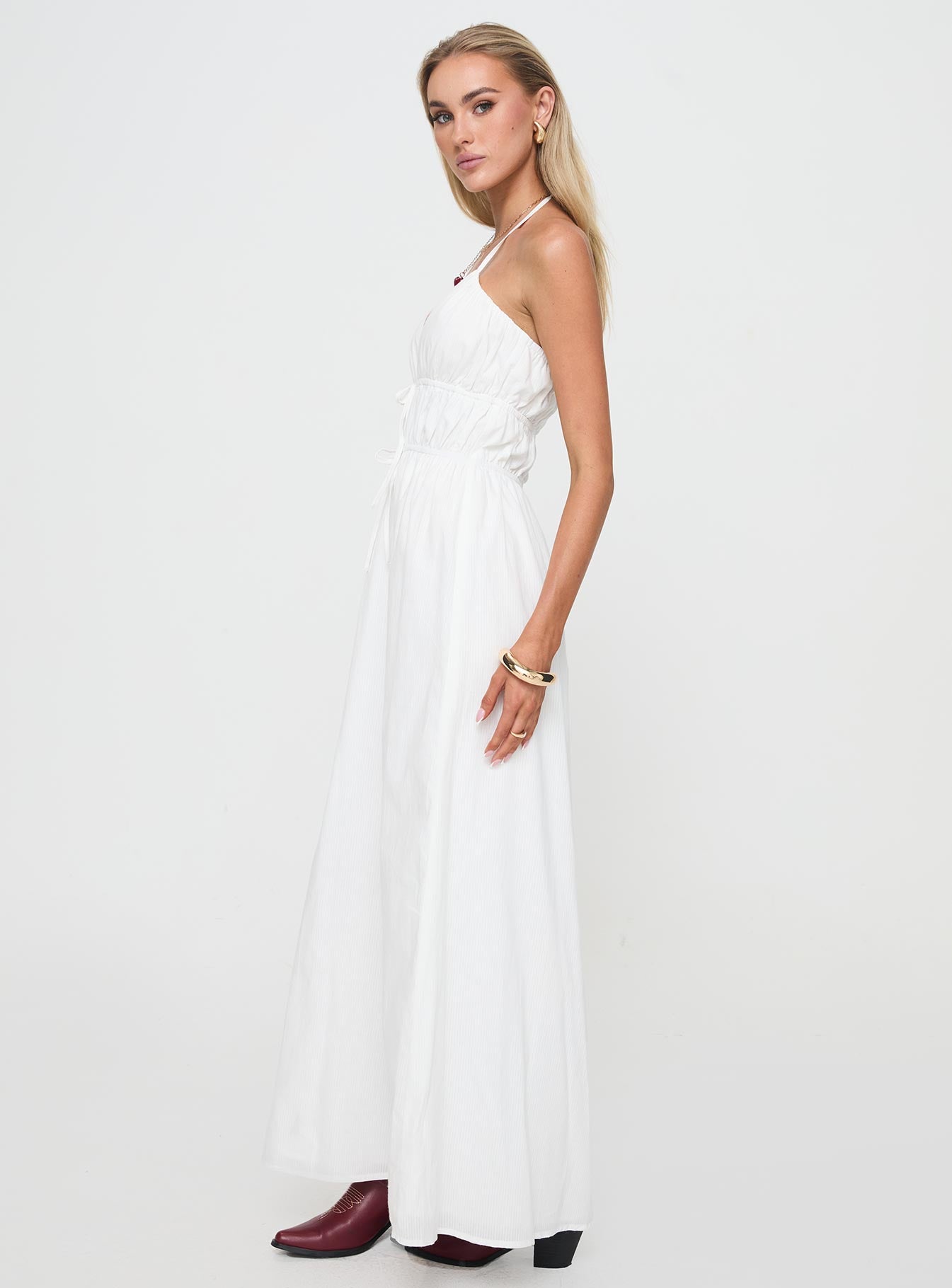 Dalston Maxi Dress White - Image 4