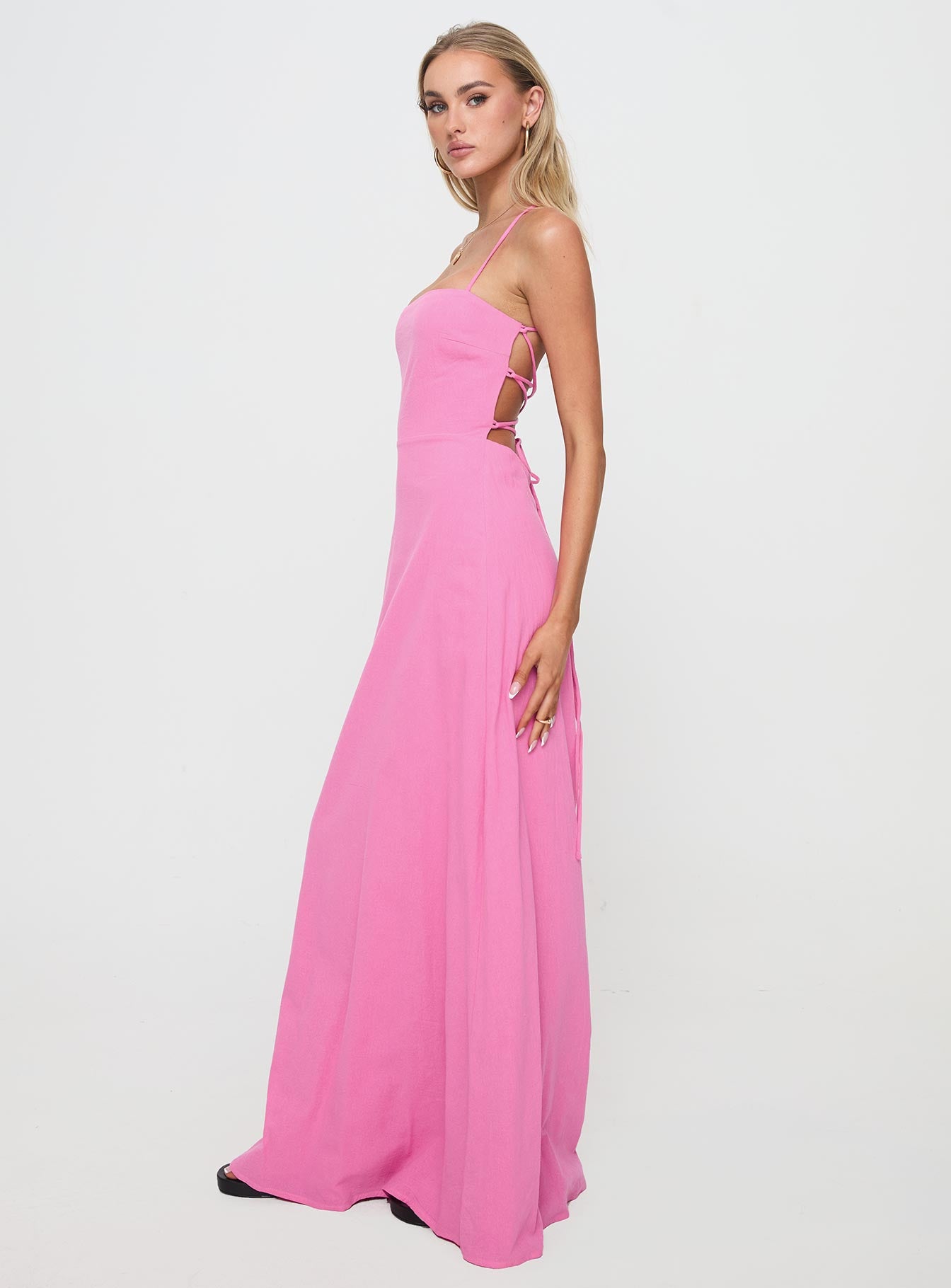 Clea Maxi Dress Pink - Image 3