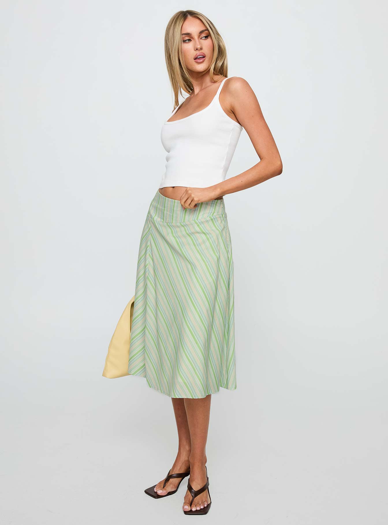 Vettie Midi Skirt Green Multi - Image 4