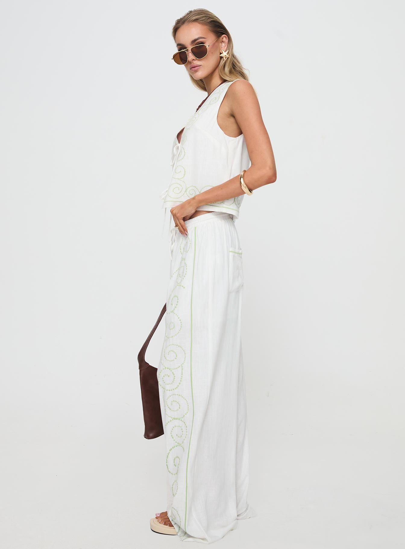 Kindred Pants White / Green - Image 4