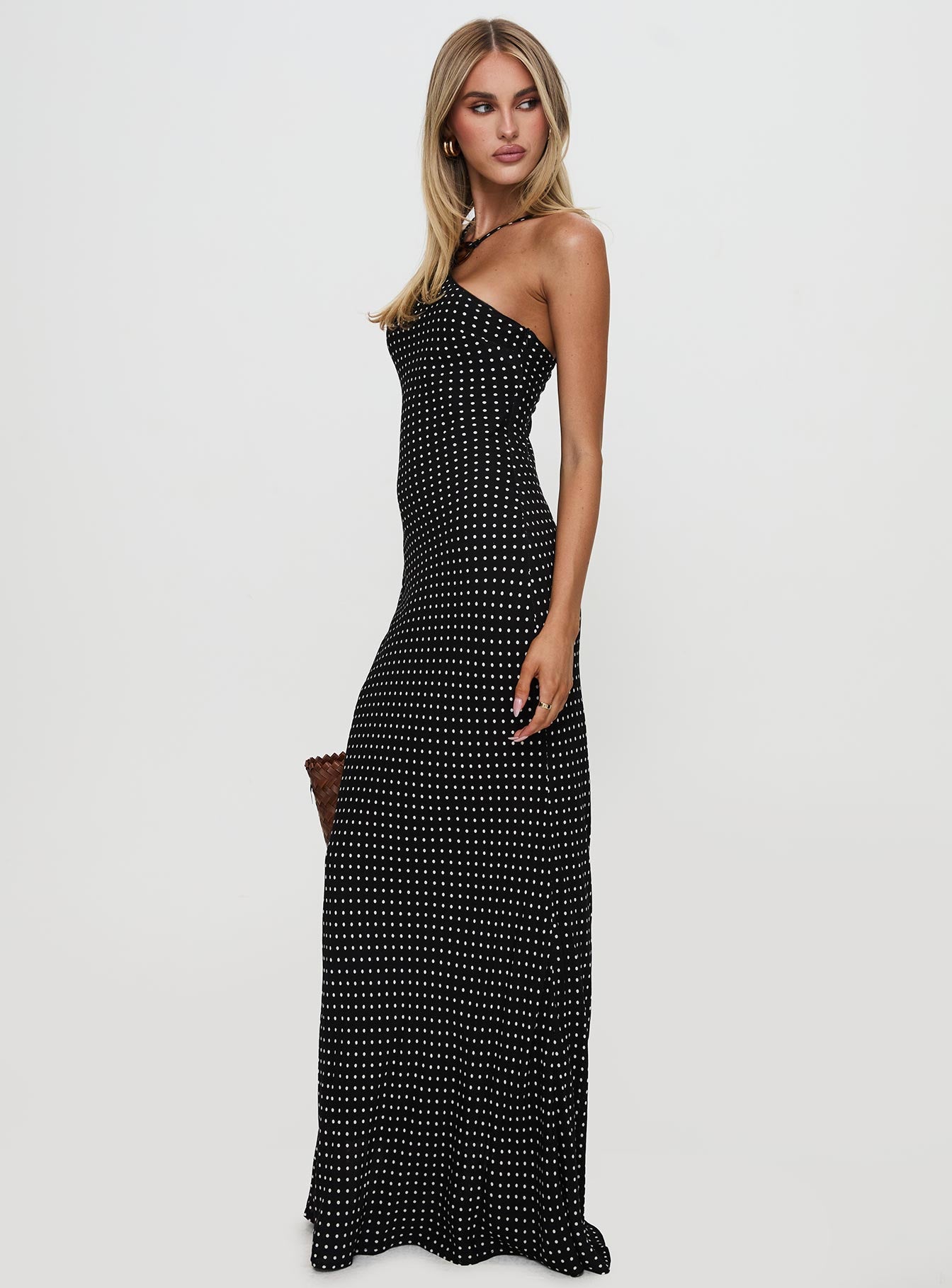 Evyn Halter Maxi Dress Polka Dot - Image 3