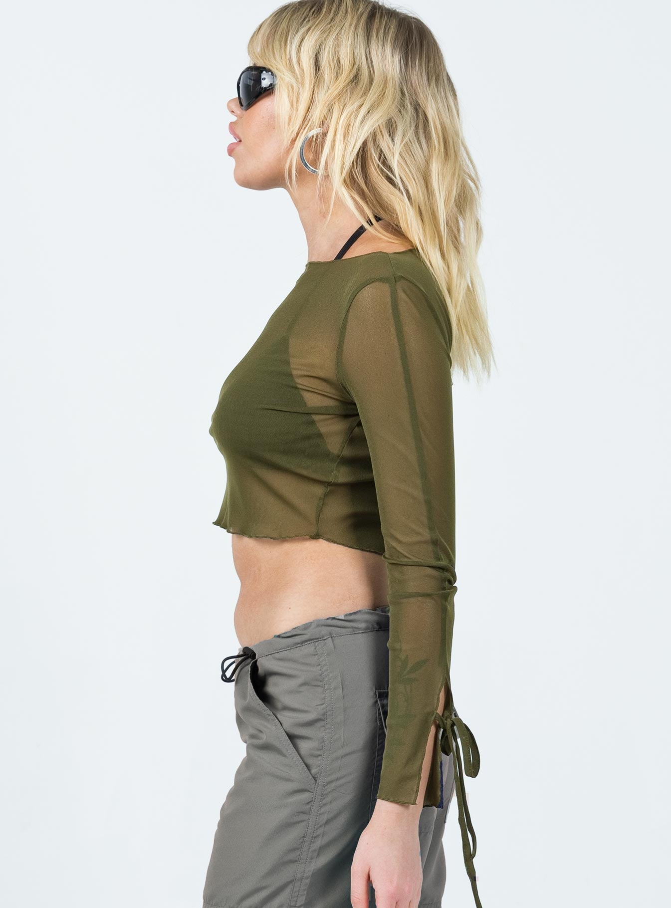 Cordil Long Sleeve Top Khaki - Image 4