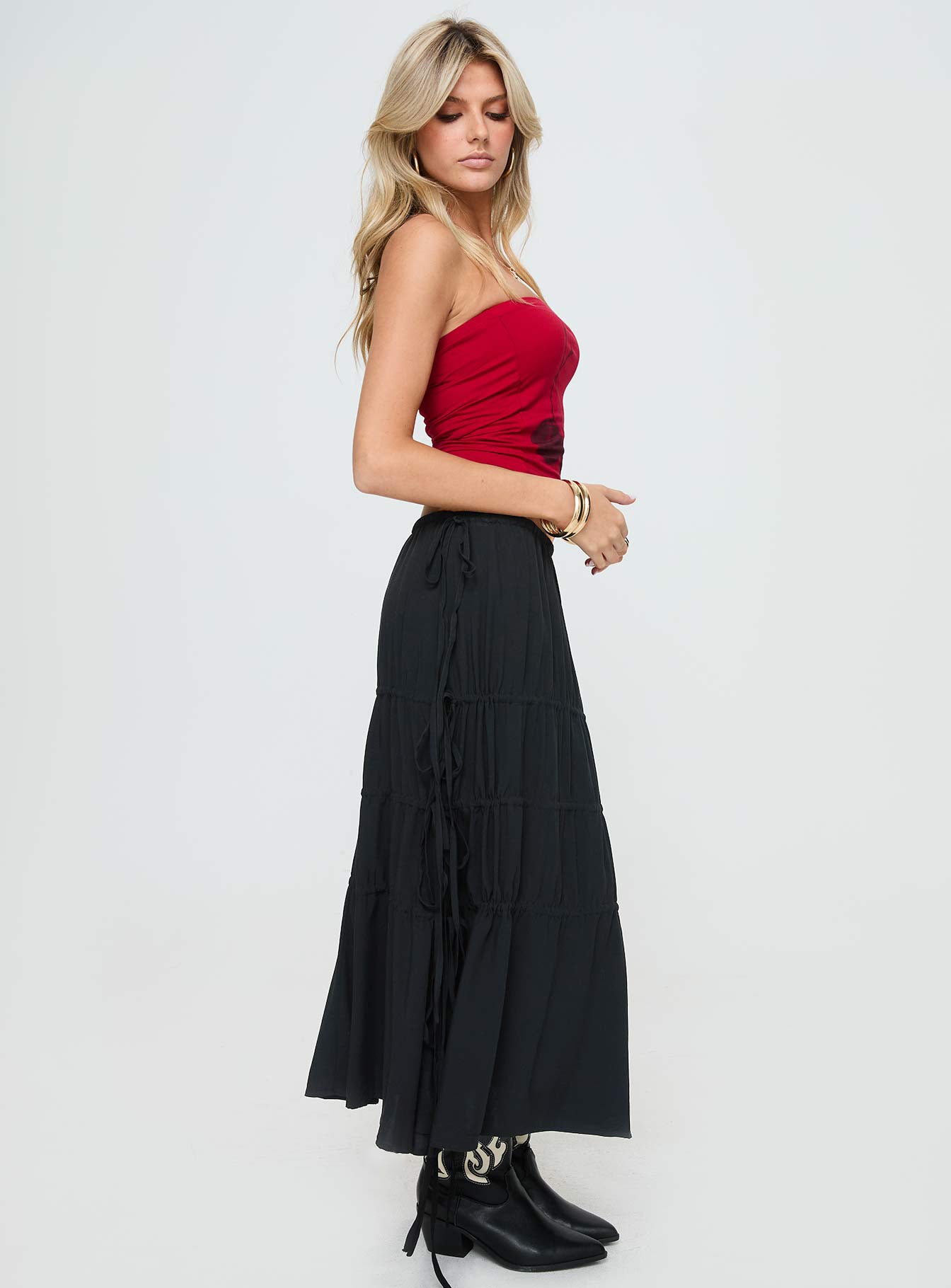 Perky Maxi Skirt Black - Image 4