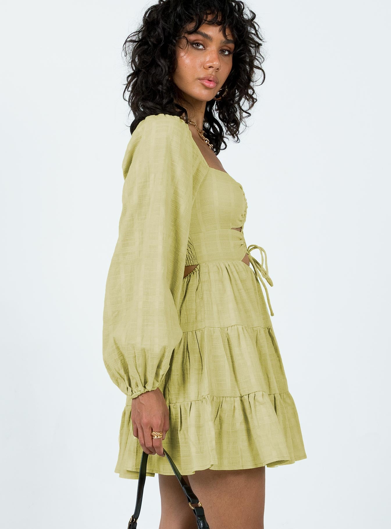 Campbell Mini Dress Sage - Image 3