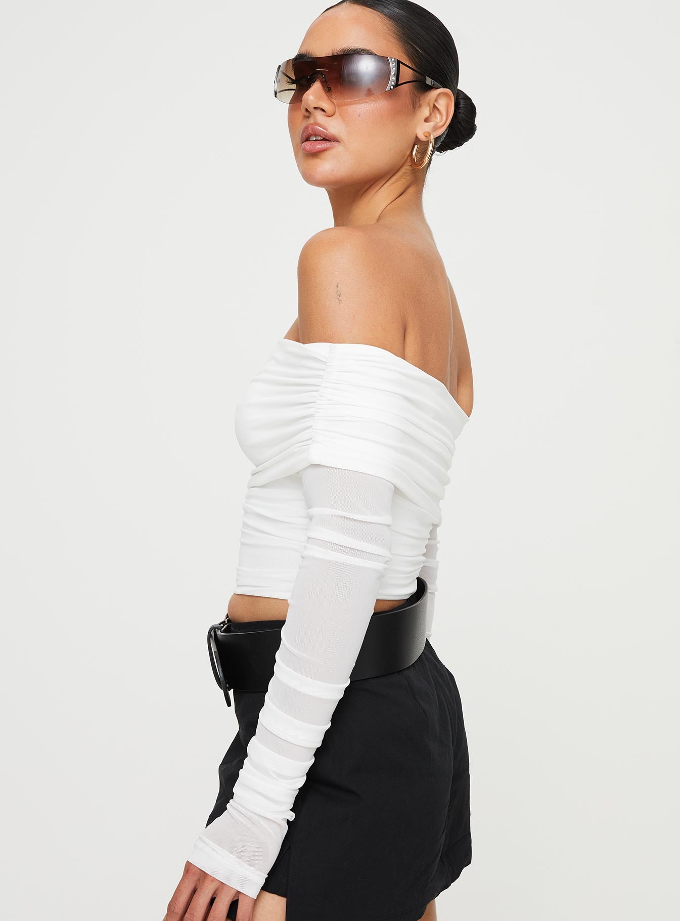 Fairburn Off The Shoulder Top White - Image 4