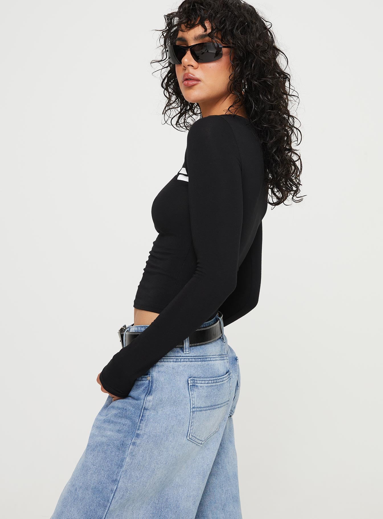 87 Rider Long Sleeve Top Black - Image 4