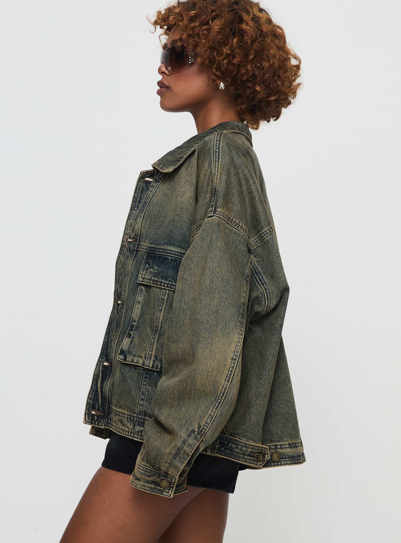 Kier Oversized Jacket Denim Antique Wash - Image 5
