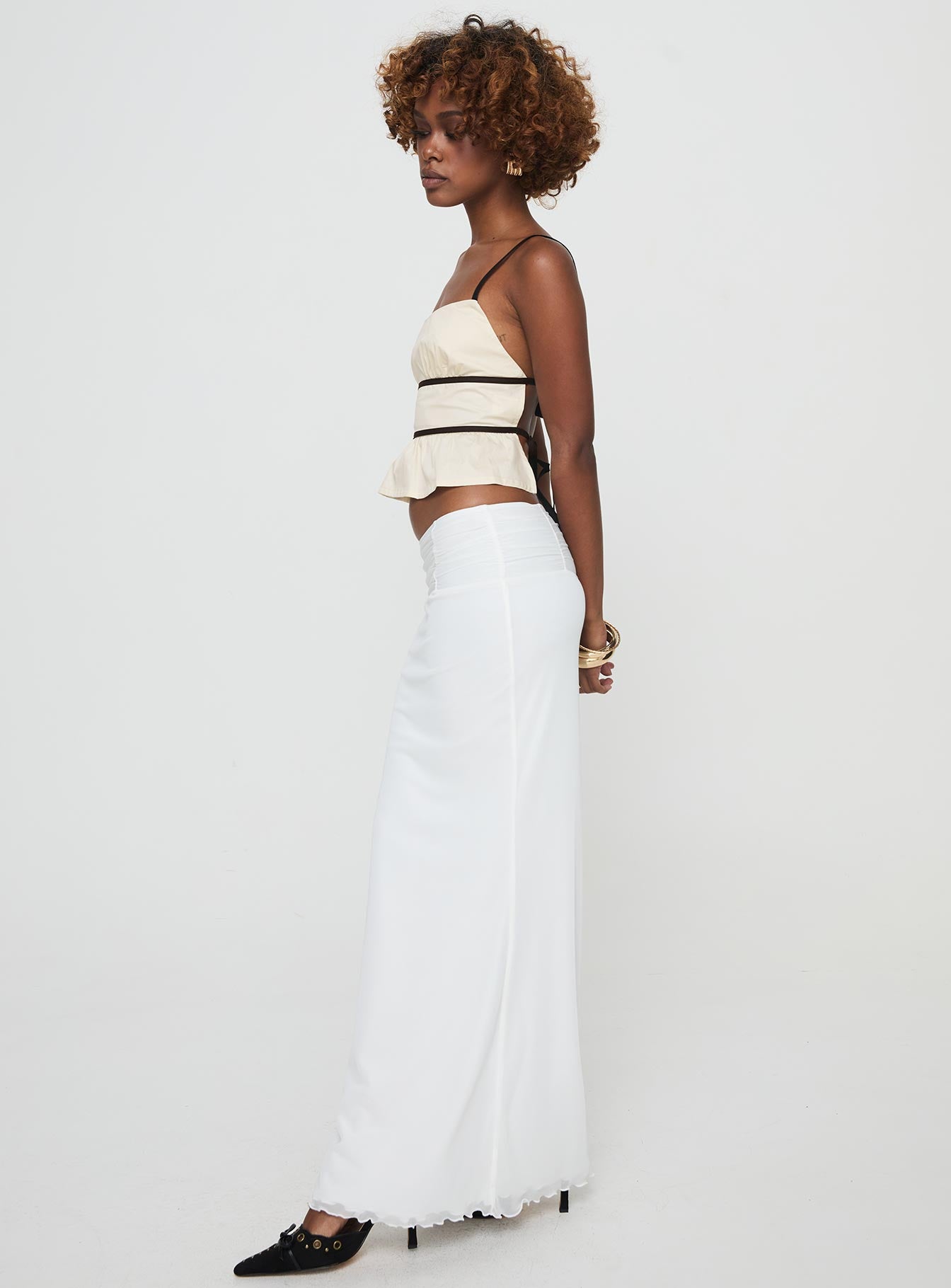 Meredith Maxi Skirt White - Image 4
