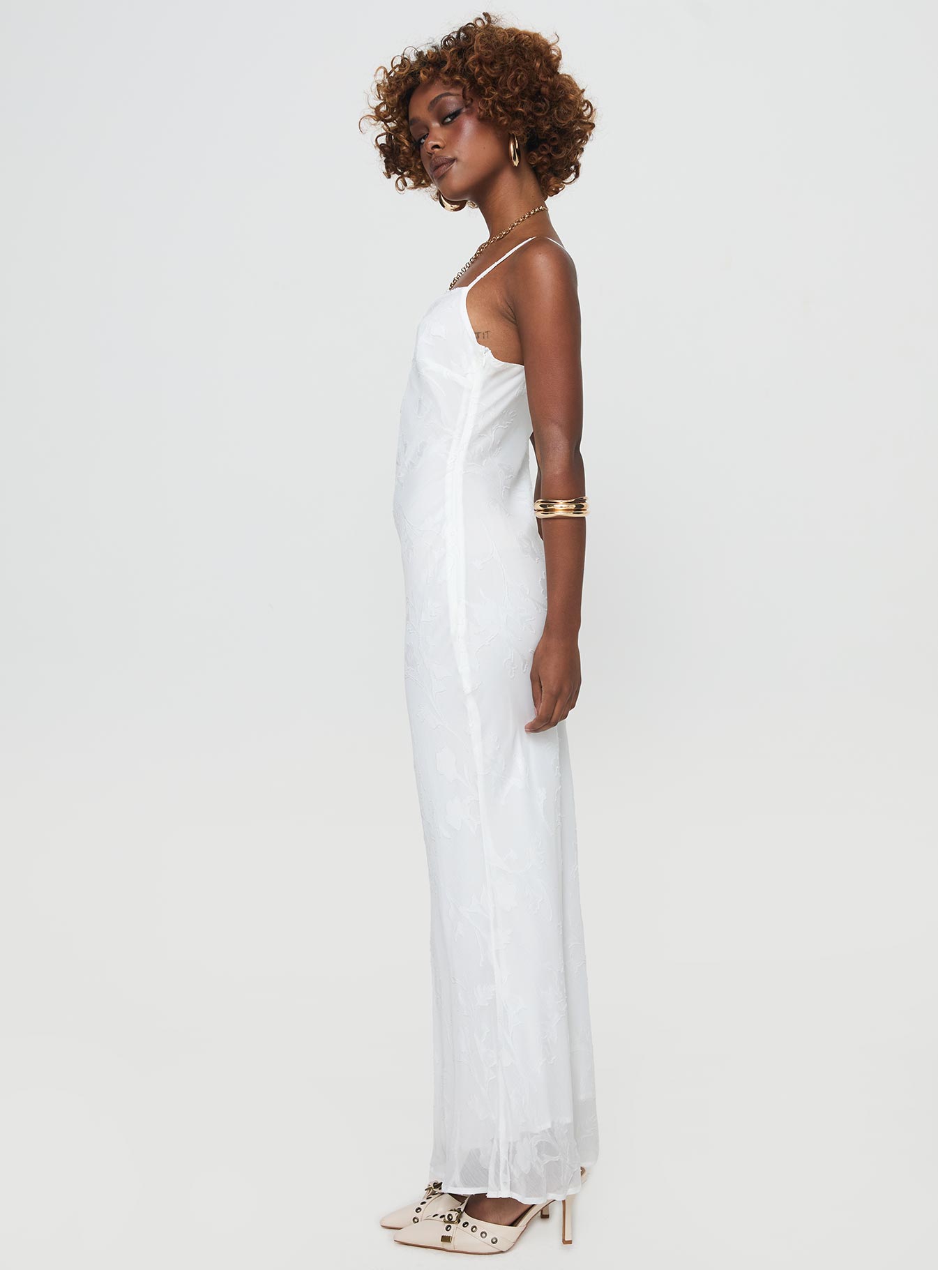Naeema Maxi Dress White - Image 4
