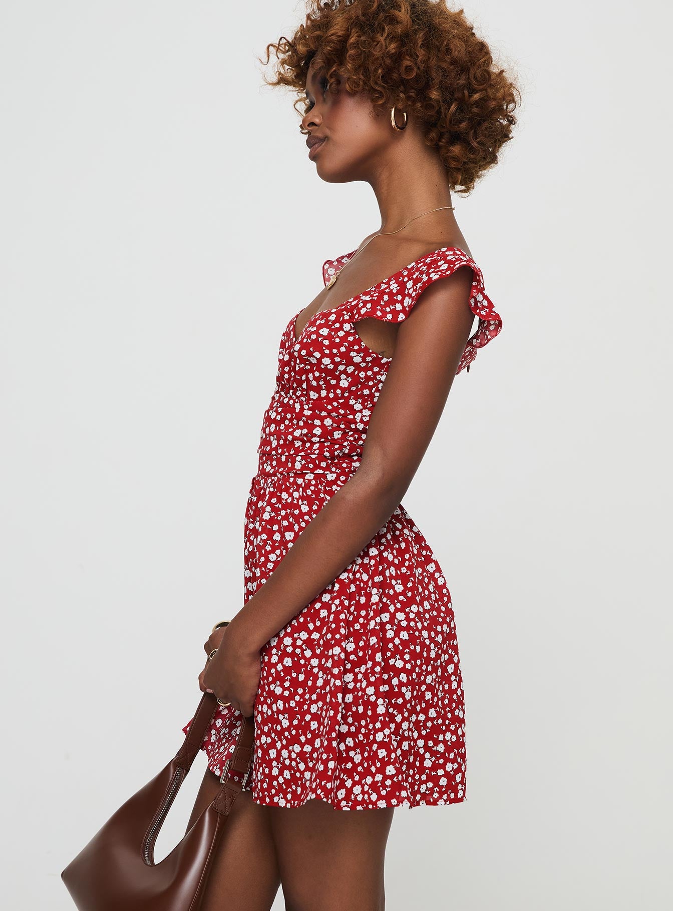 So Sweet Mini Dress Red / Floral - Image 4