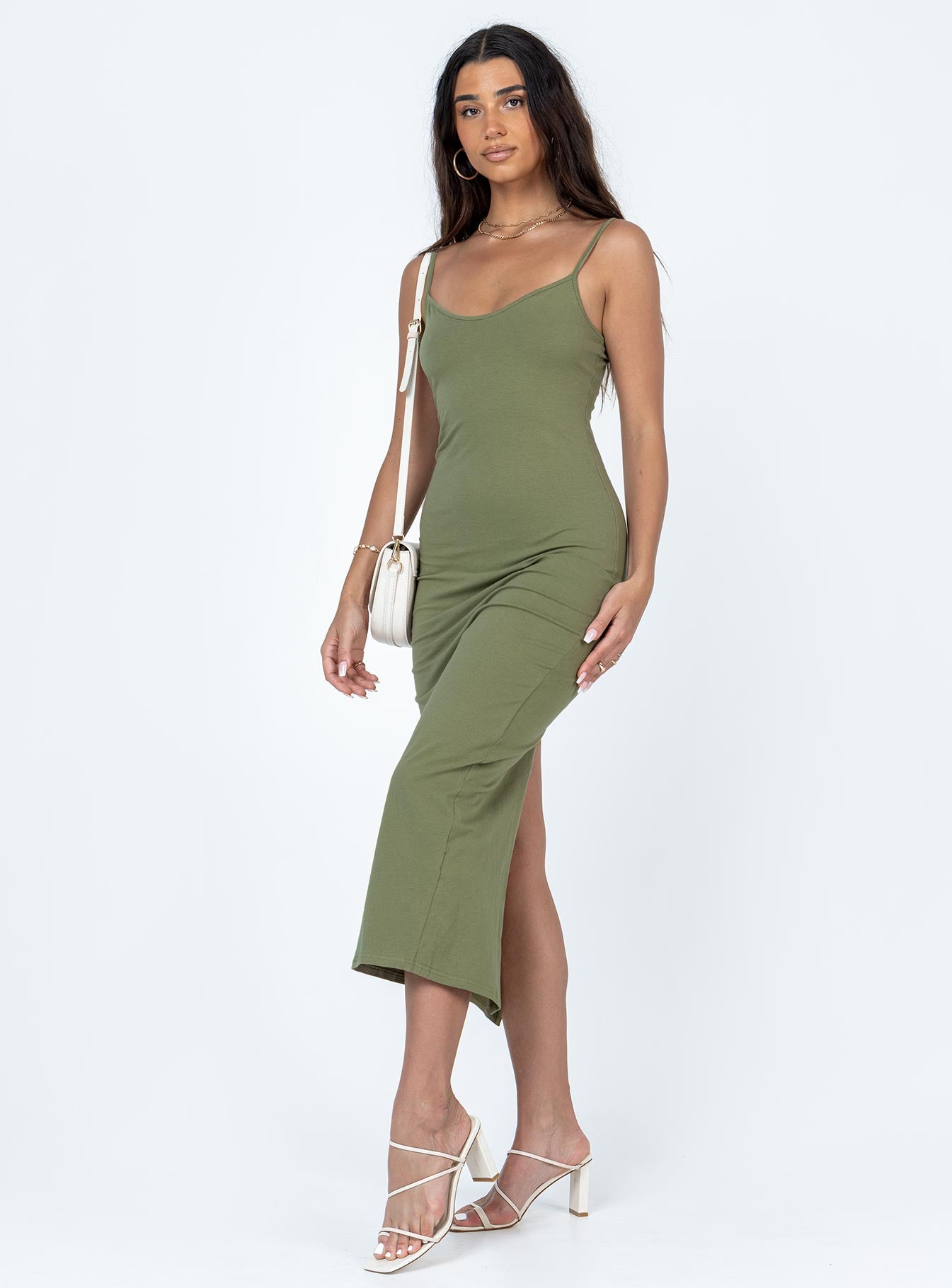 Jesy Maxi Dress Khaki - Image 3