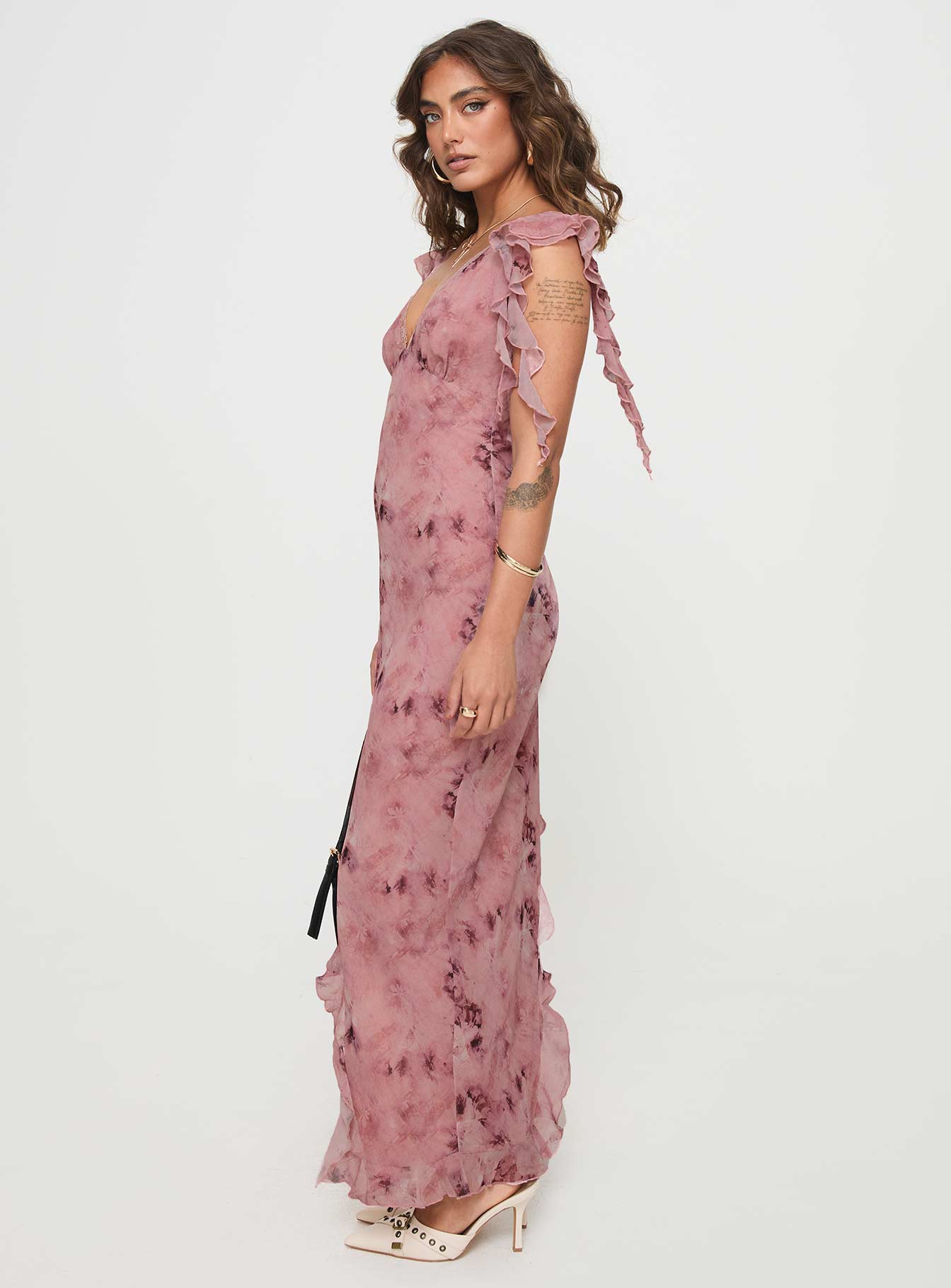 Vestige Midi Dress Pink - Image 4