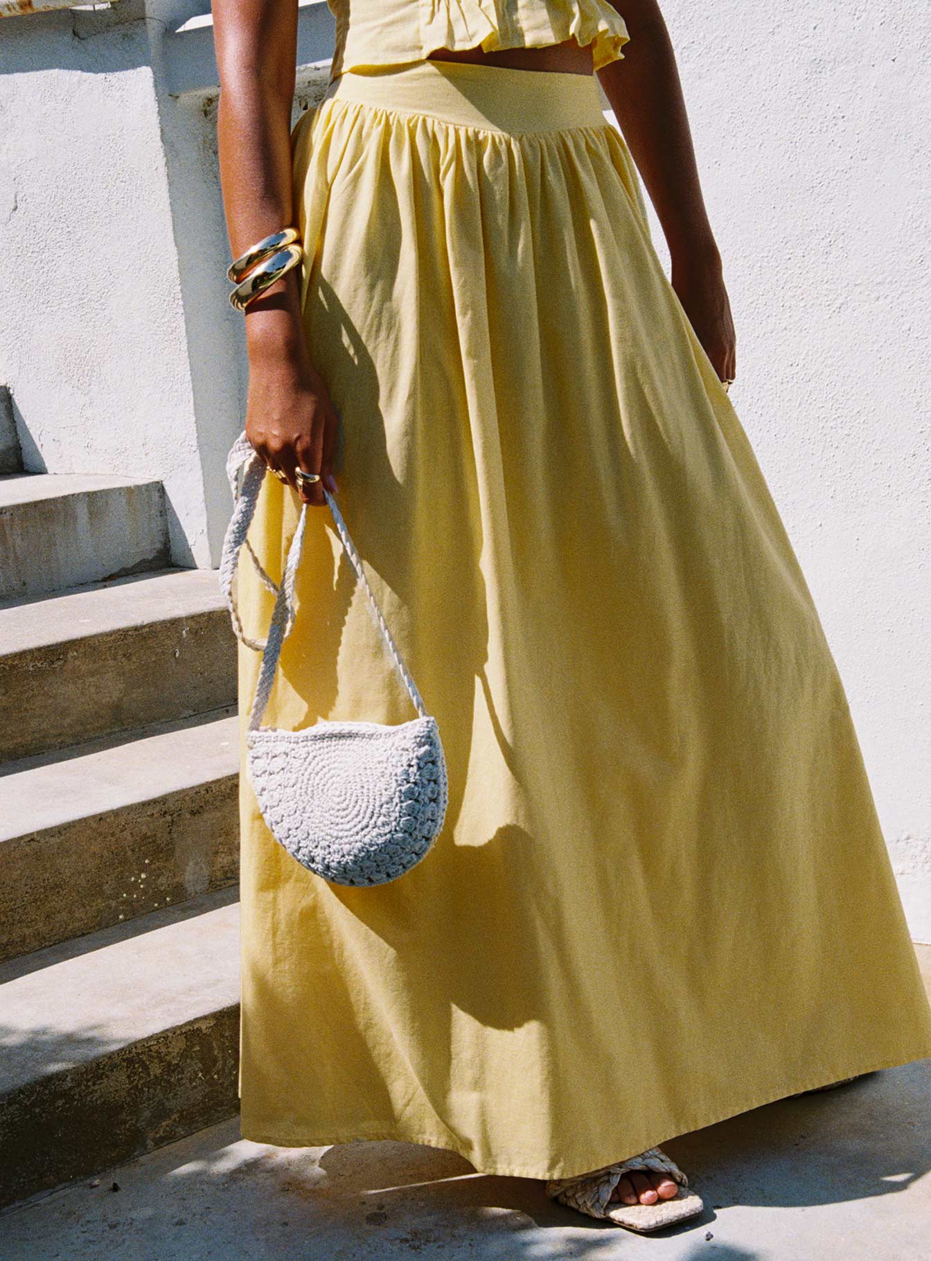 Valerio Maxi Skirt Yellow - Image 2
