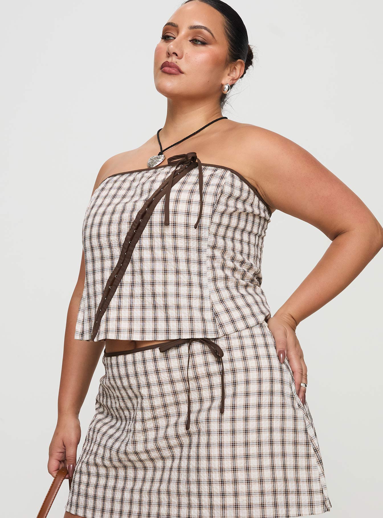 Be My Baby Top Plaid Curve - Image 4