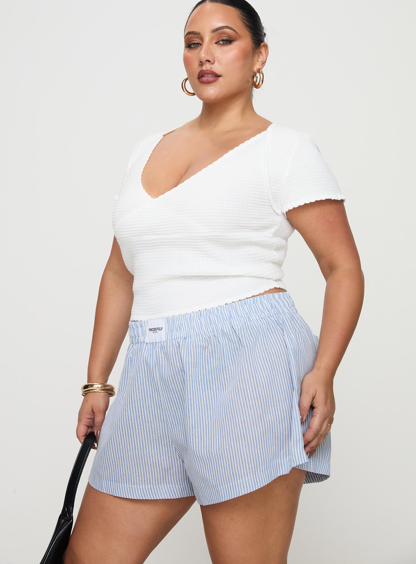 Sincar Boxer Shorts Blue / White Stripe Curve - Image 4