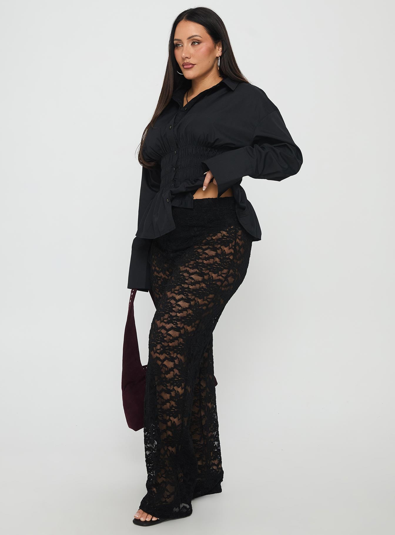 Peru Lace Pants Black Curve - Image 4